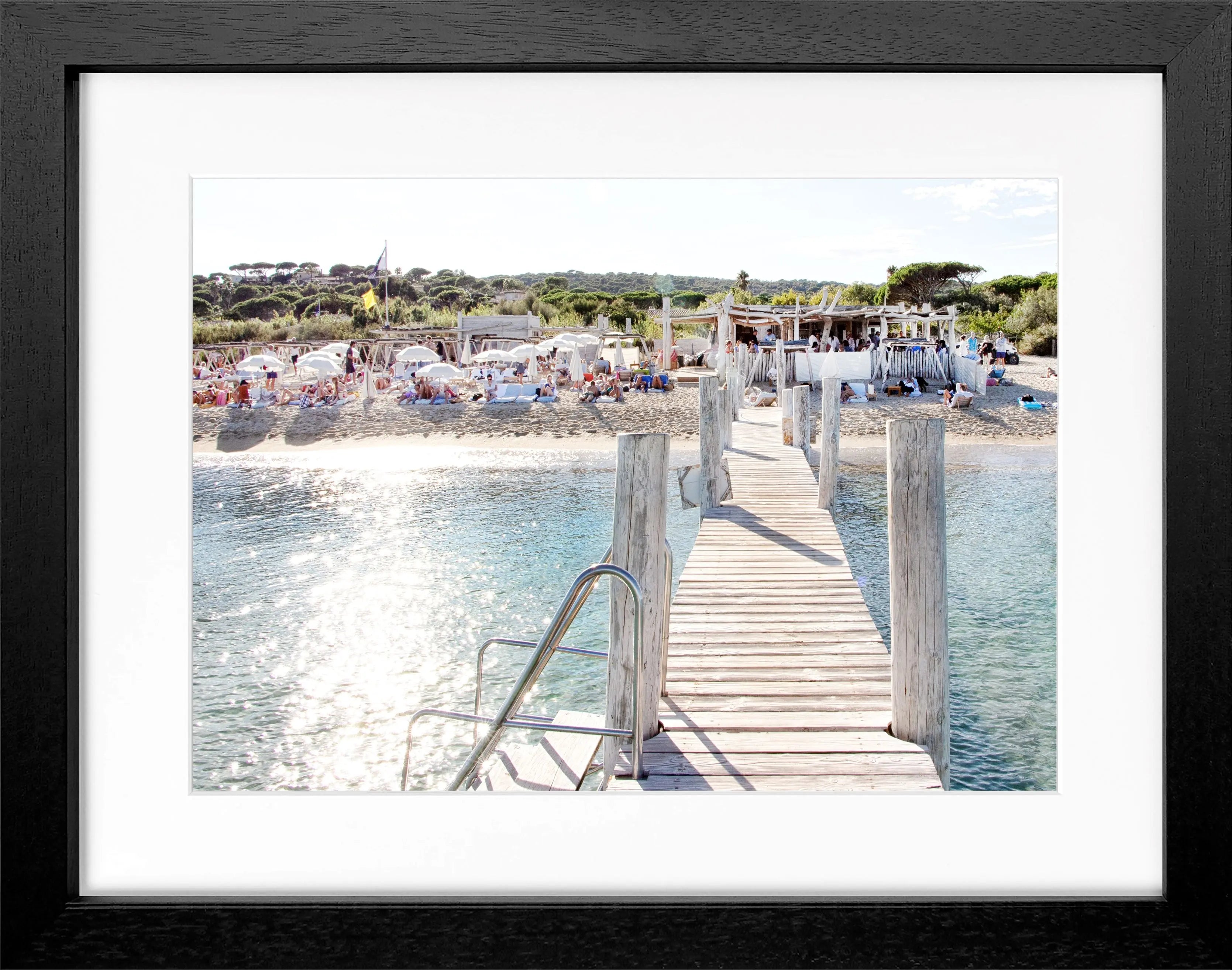 Poster mit Rahmen ’Beach Le Club 55’ Saint Tropez ST44