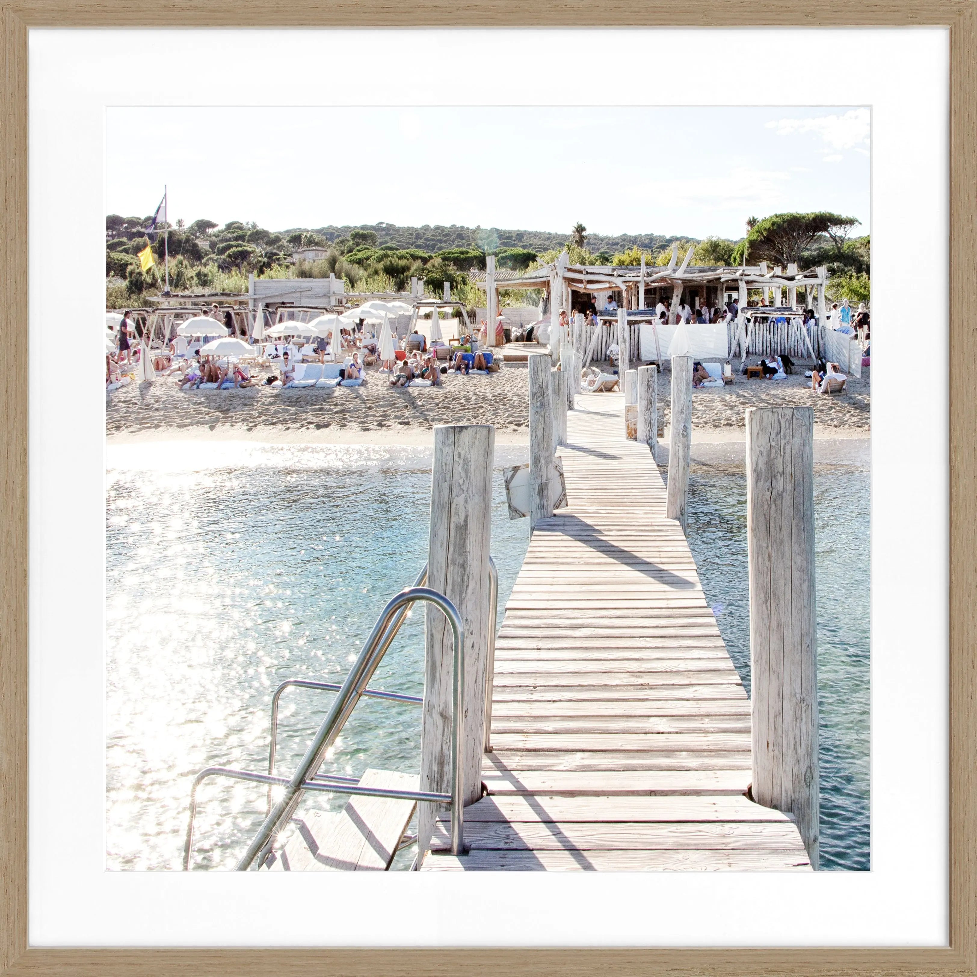 Poster mit Rahmen ’Steg Le Club 55’ Saint Tropez ST44Q