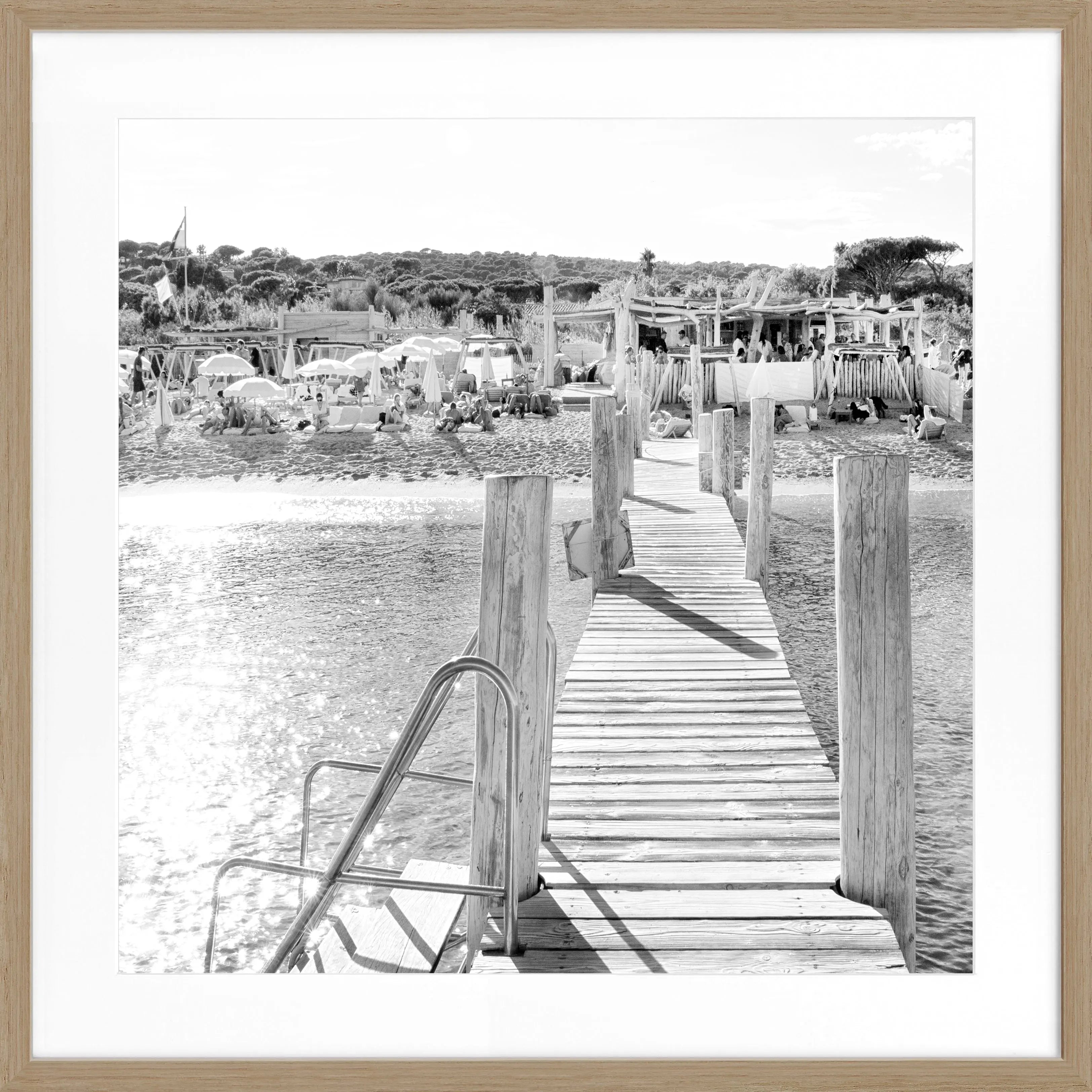 Poster mit Rahmen ’Steg Le Club 55’ Saint Tropez ST44Q