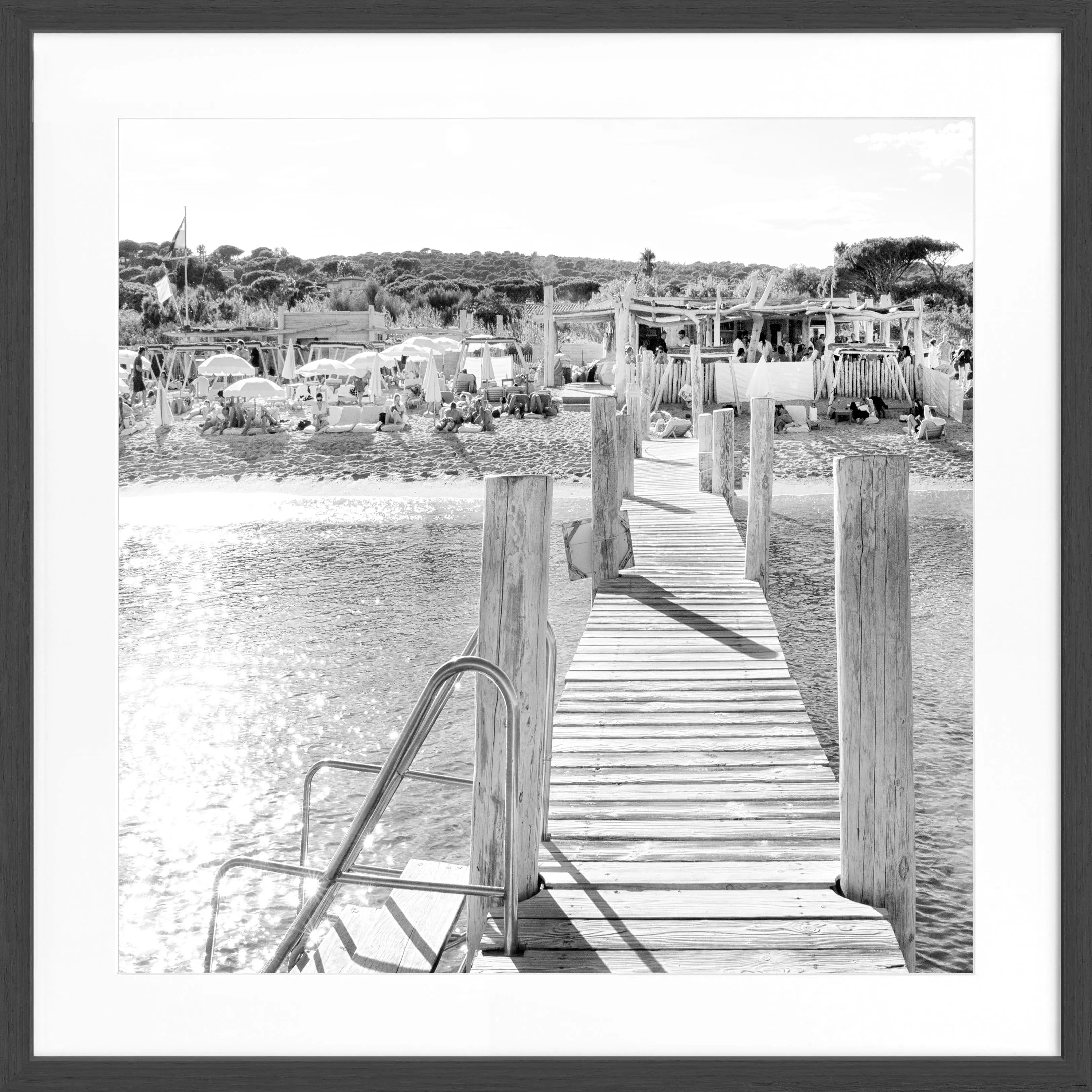 Poster mit Rahmen ’Steg Le Club 55’ Saint Tropez ST44Q