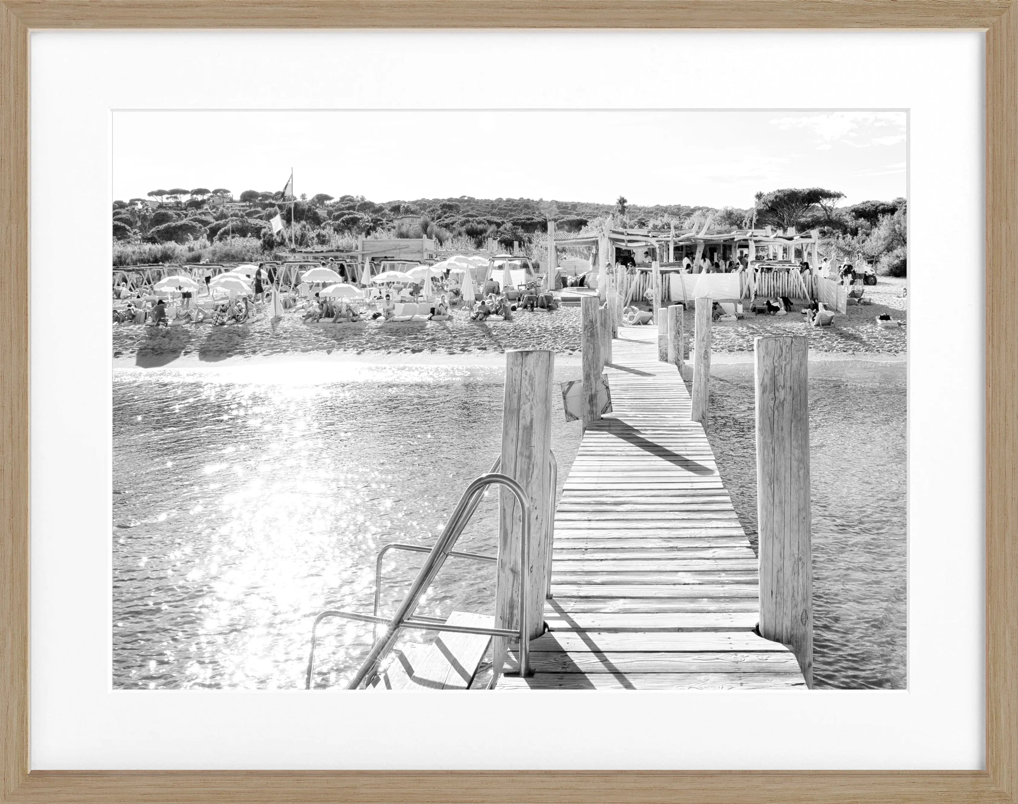 Poster mit Rahmen ’Beach Le Club 55’ Saint Tropez ST44