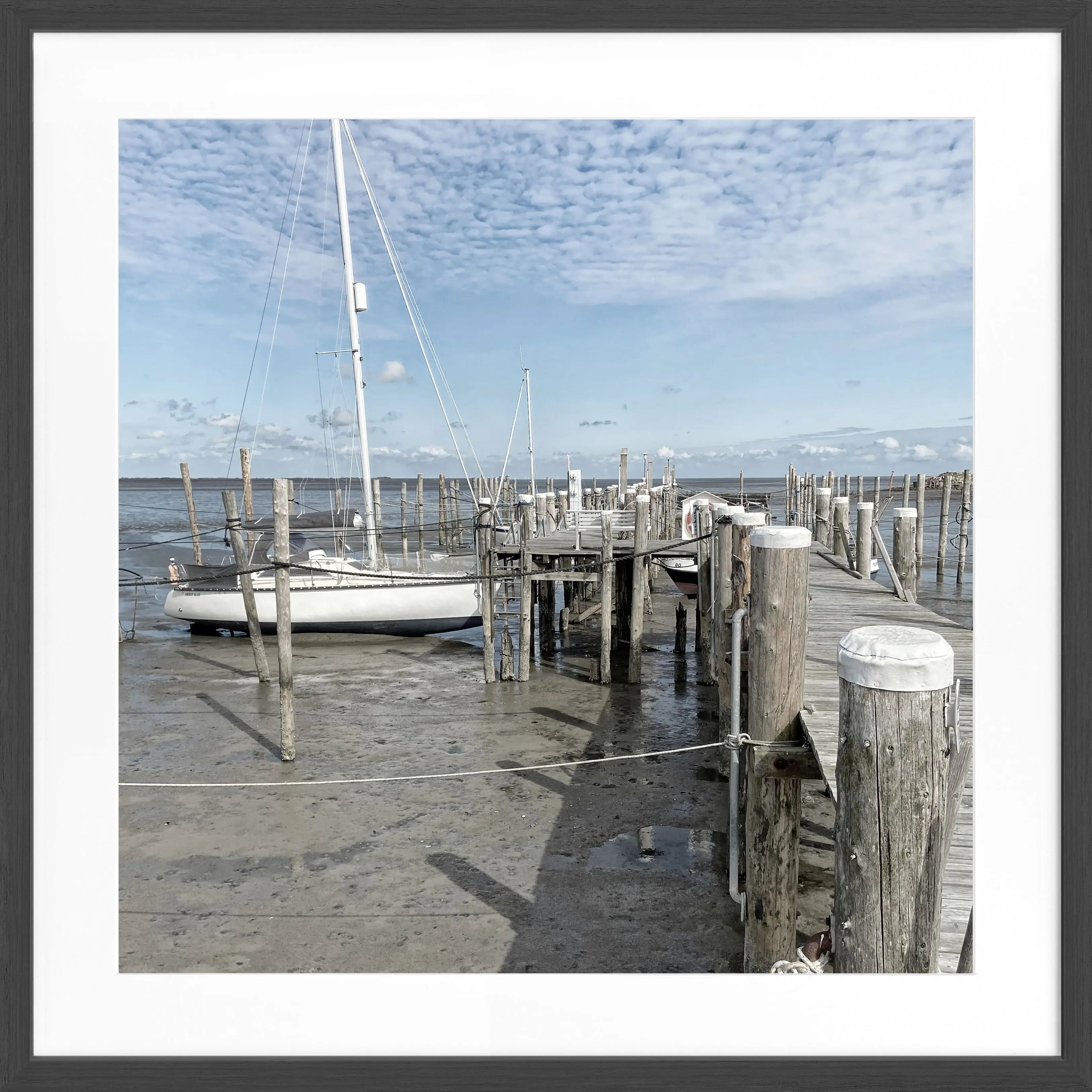 Poster mit Rahmen Sylt Rantum Hafen ’Steg’ SY53BQ