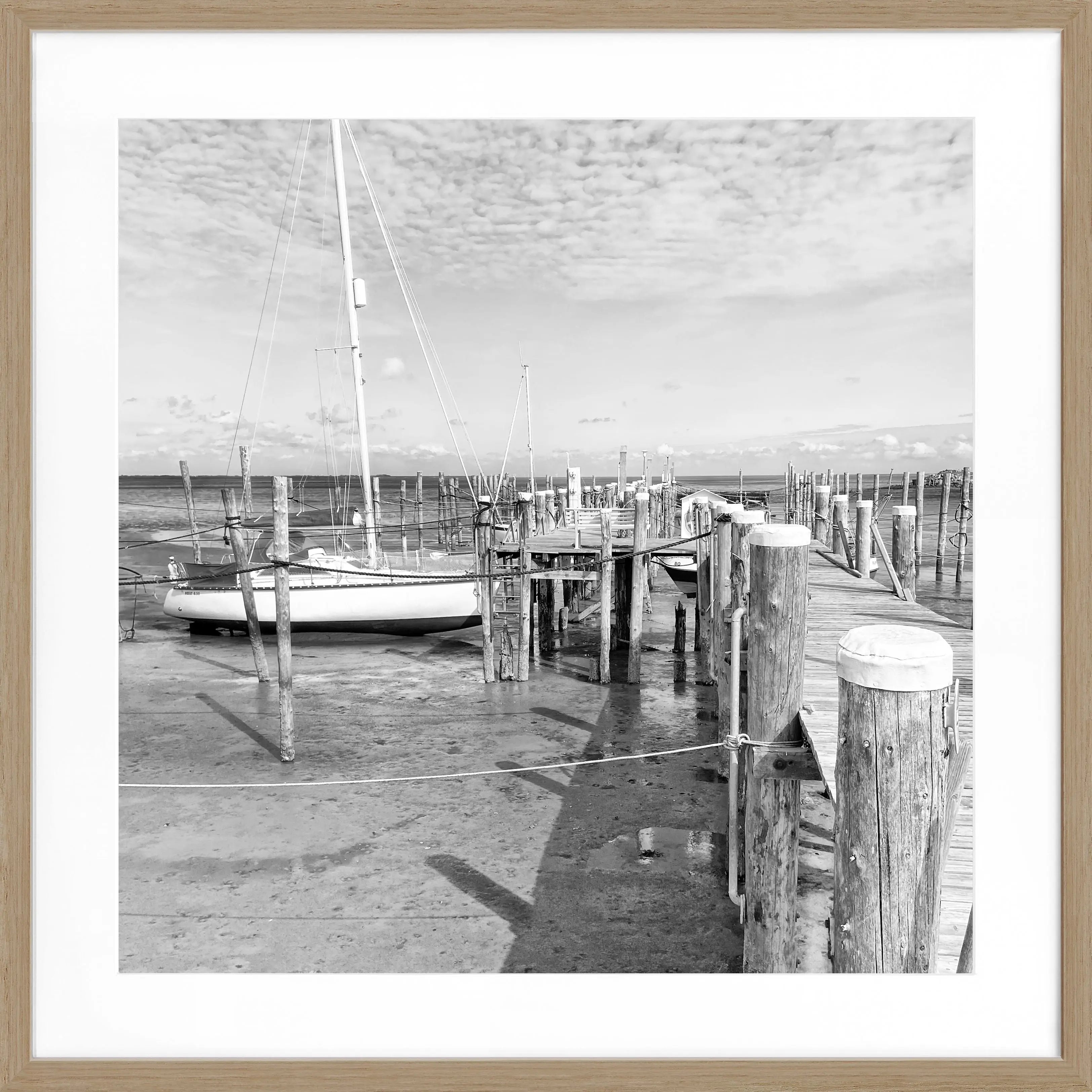 Poster mit Rahmen Sylt Rantum Hafen ’Steg’ SY53BQ