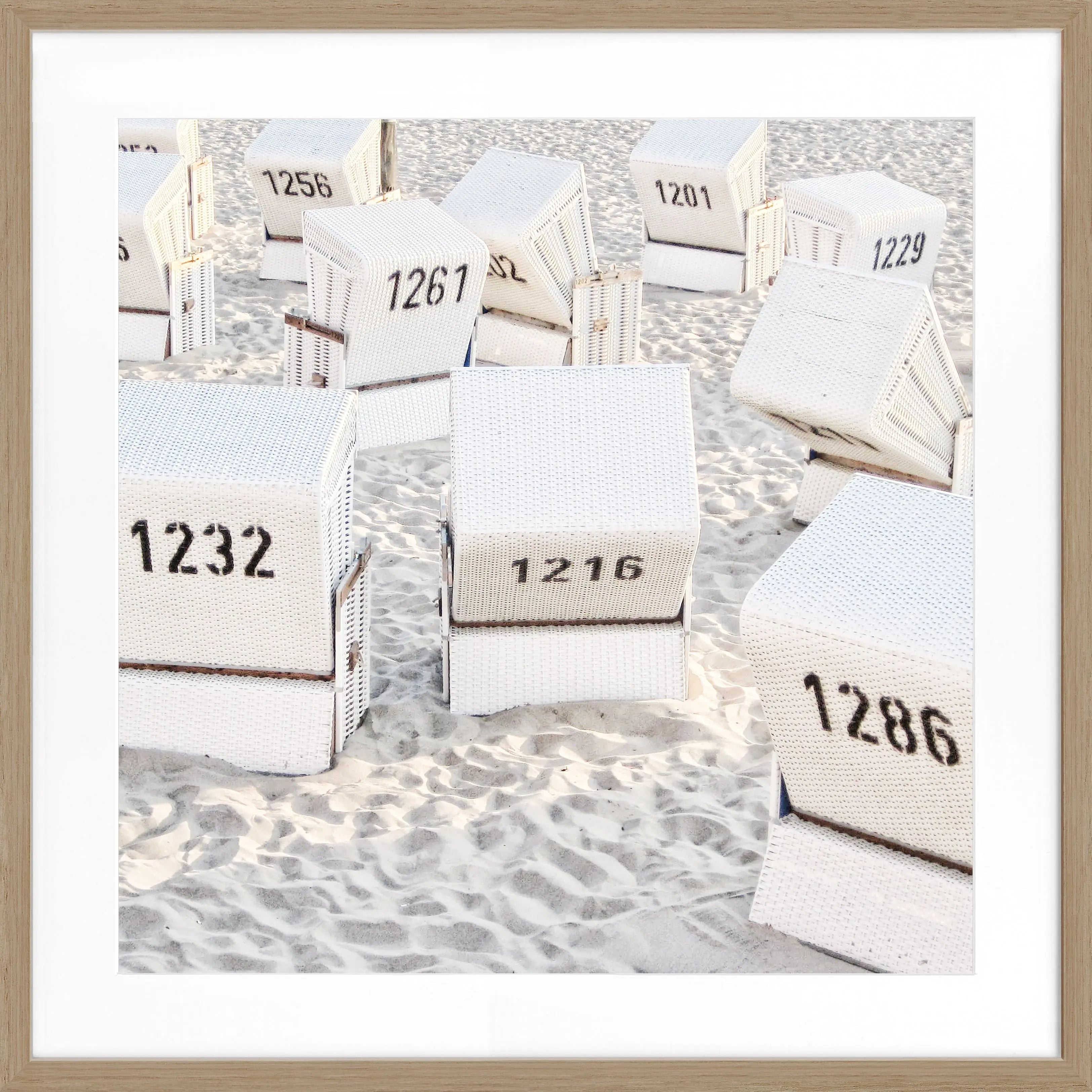 Poster mit Rahmen ’Strandkörbe Kampen’ Sylt SY66Q