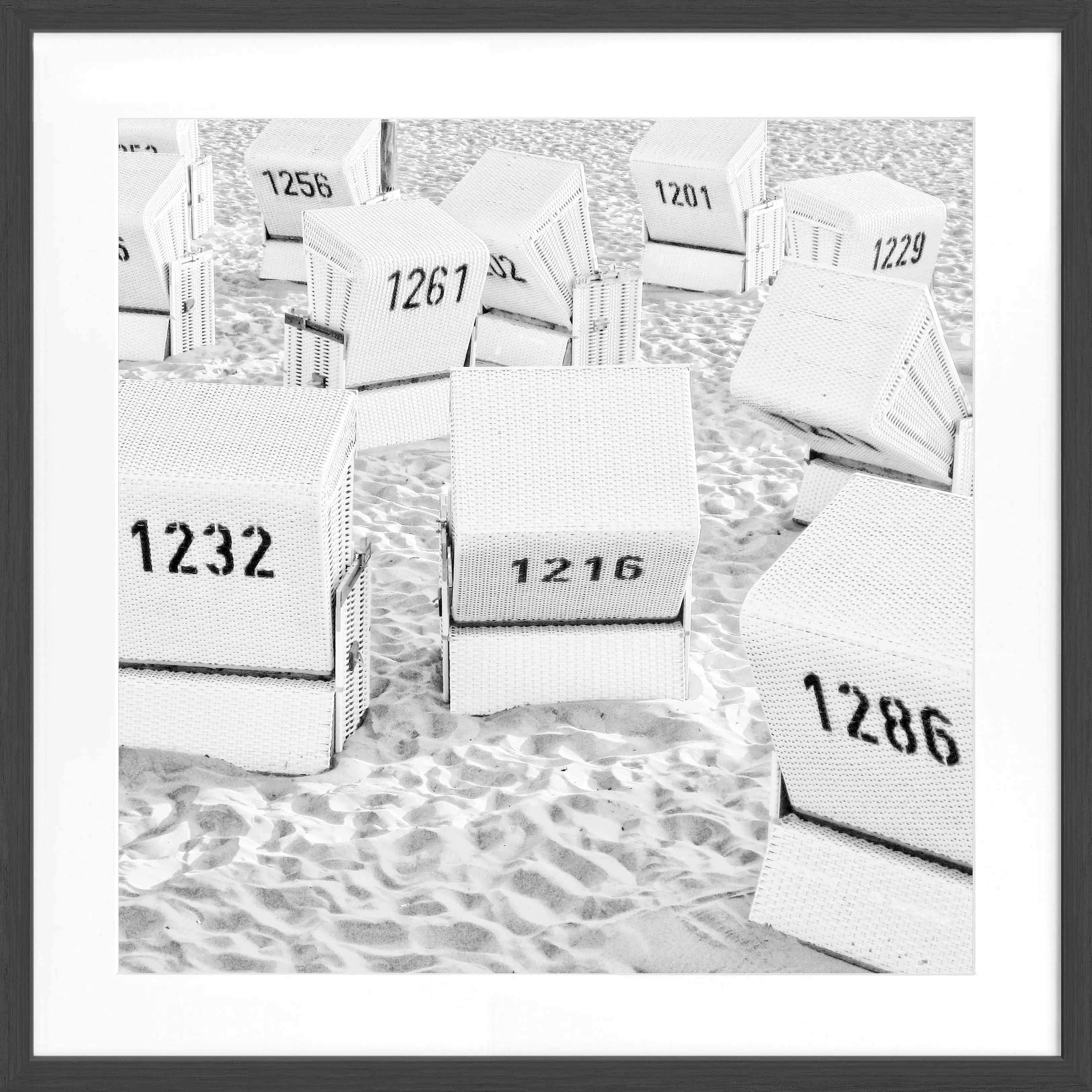 Poster mit Rahmen ’Strandkörbe Kampen’ Sylt SY66Q