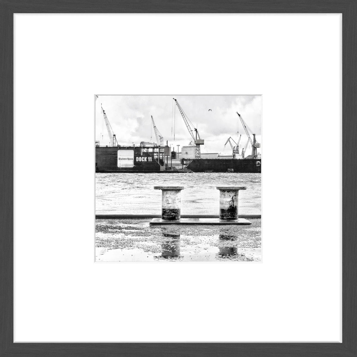 Fotografie Hamburg Hafen HH05K mit schwarzem Rahmen