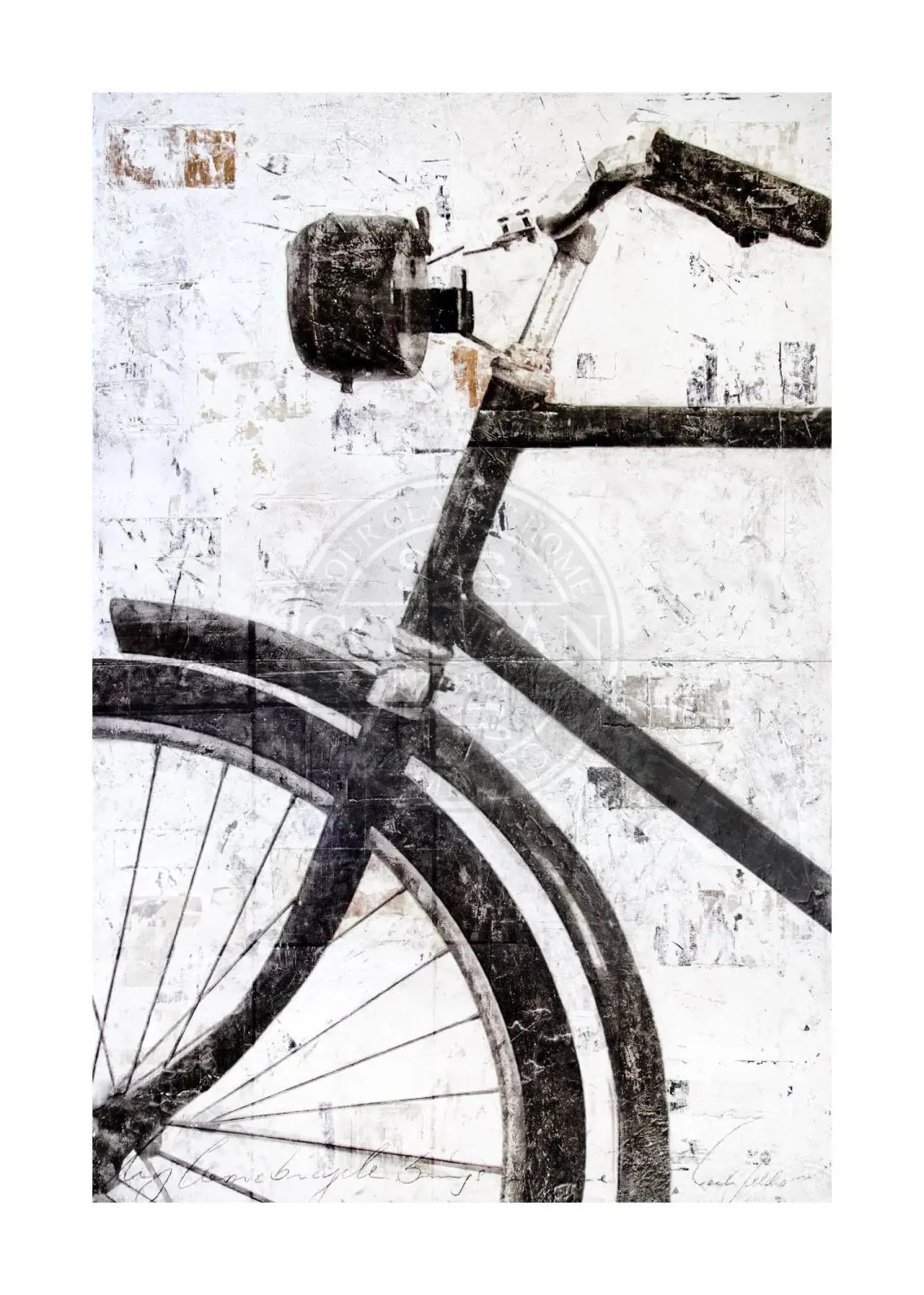 Hochwertiges Fahrrad-Poster von Cosman-Photocollection im A4-Format mit weißem Rand, ideal für Fahrradliebhaber.