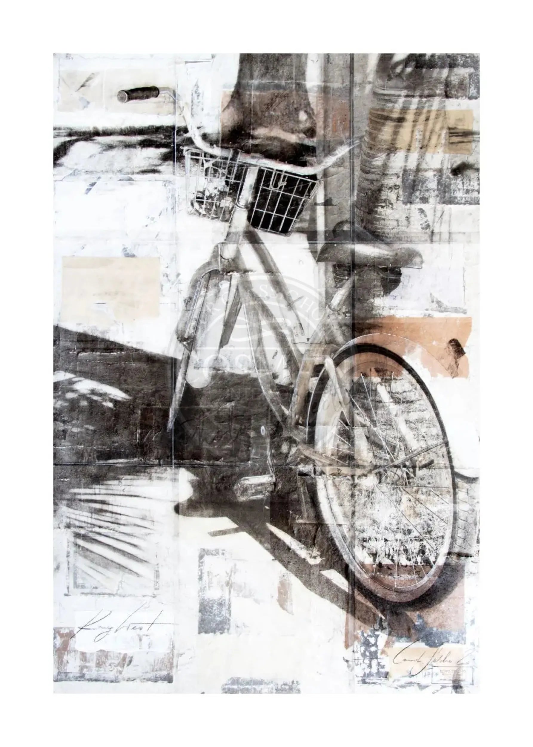 Hochwertiges Poster mit Florida ’BIKE’ Key West Motiv von Cosman-Photocollection, weißer Rand, A4-Format, farbige Landschaftsaufnahme