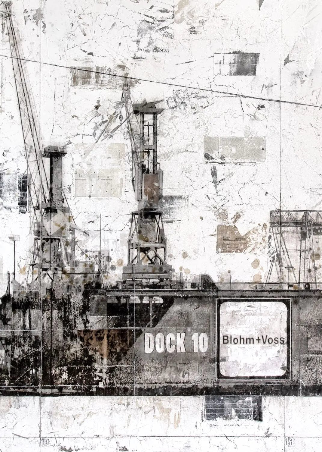 HAMBURG Dock 10 Poster von Cosman-Photocollection, 21x29,7 cm, mit weißem Rand, hochwertiger Druck für Wanddekoration