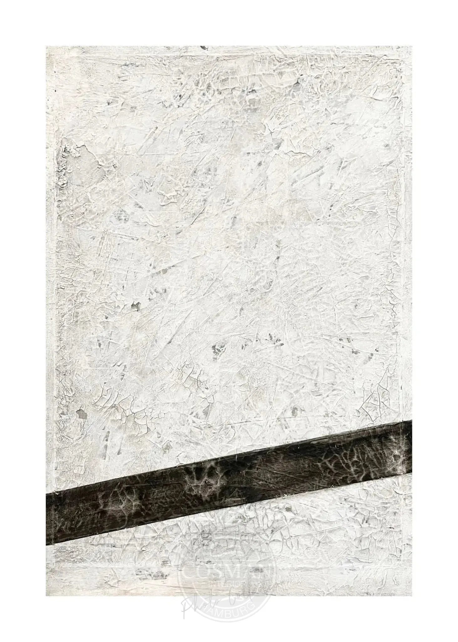 Schwarz-weißer Poster Druck Kunst ’Black Line’ GM83 von Cosman-Photocollection, mit weißem Rand, A4-Größe 21x29,7 cm