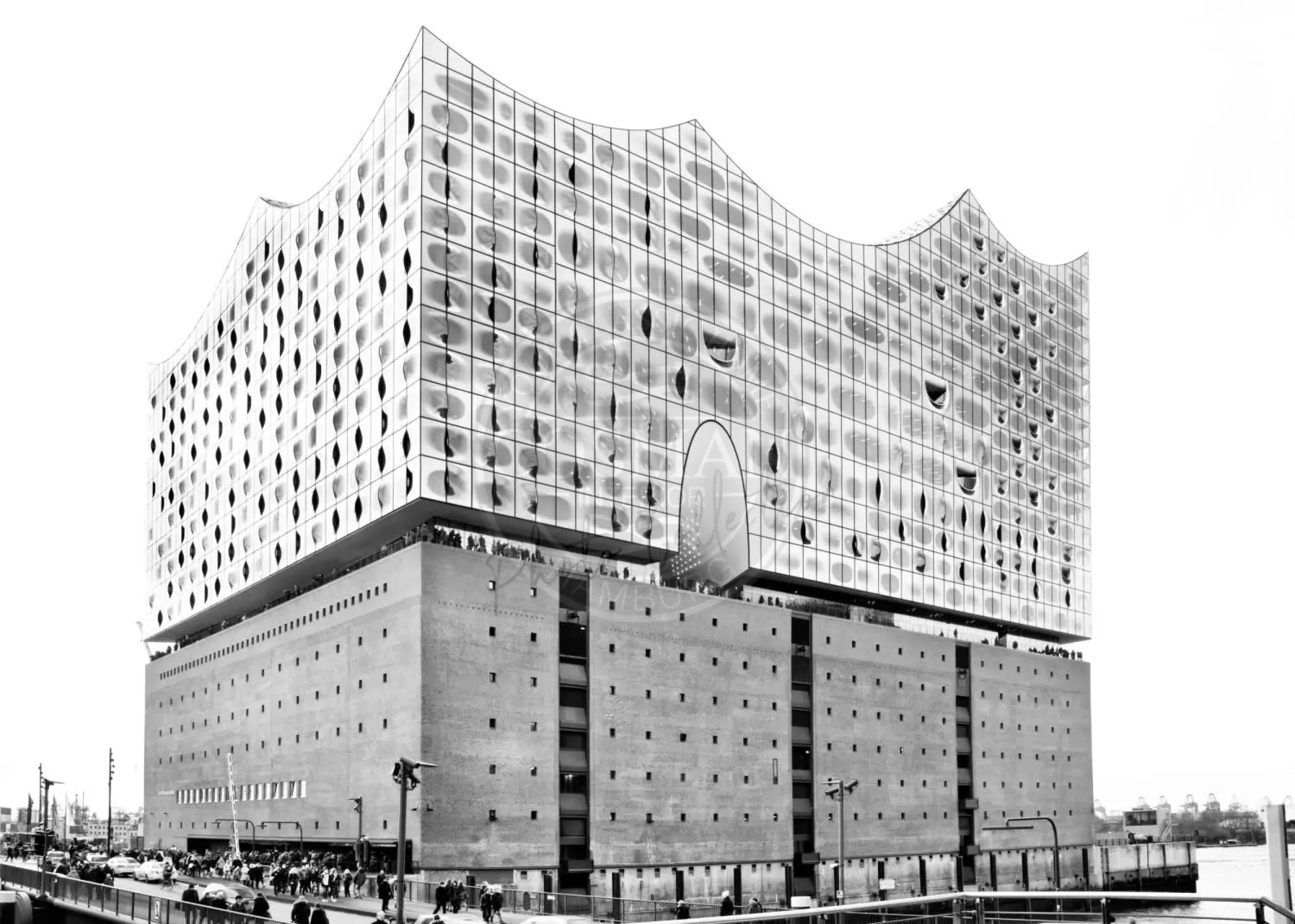 Hochwertiges Poster der Elbphilharmonie in Hamburg von Cosman-Photocollection, mit weißem Rand, 29,7x21cm (A4).