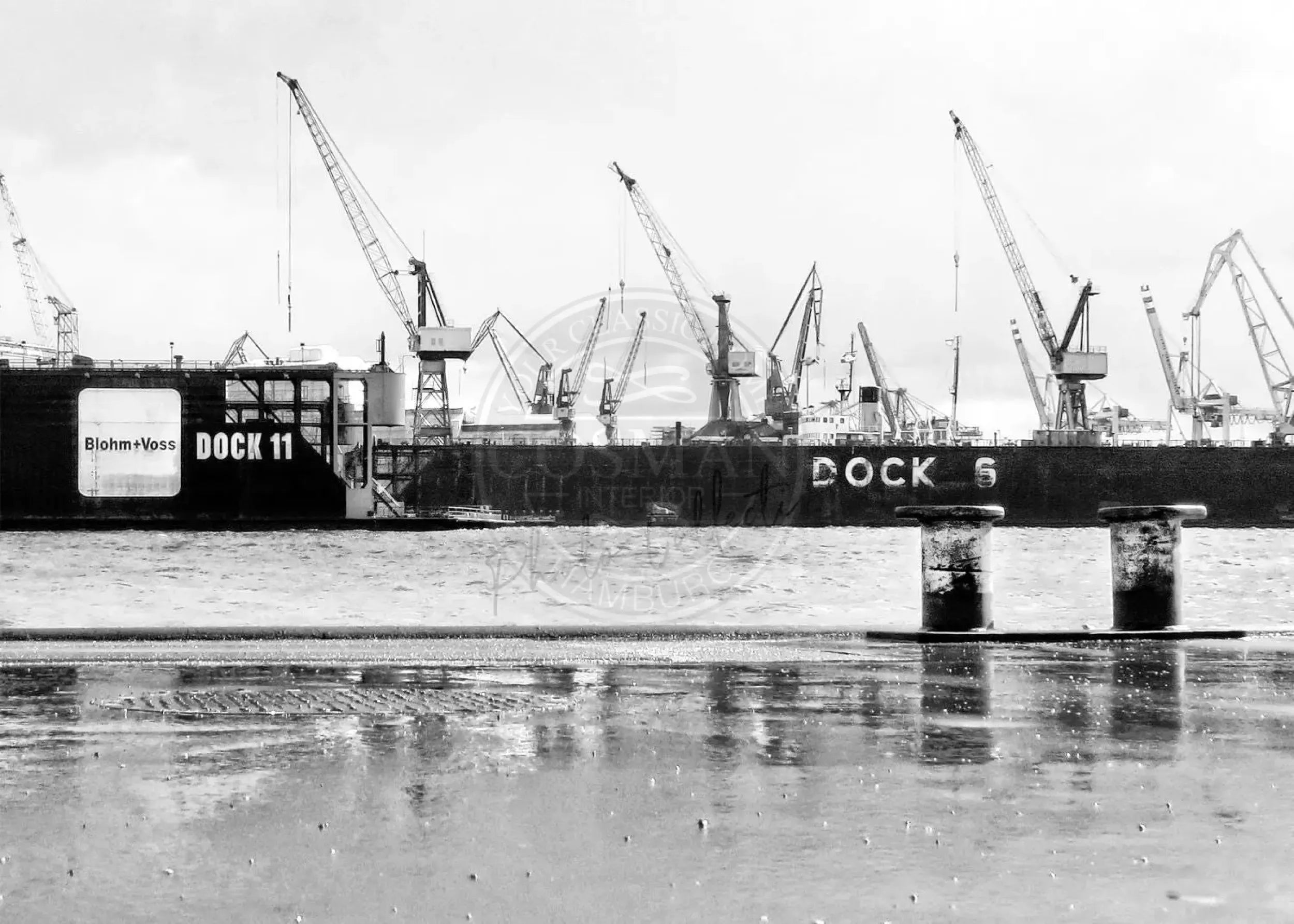 Poster / Druck Hamburg Hafen ’Dock’ HH05C by Cosman-Photocollection
