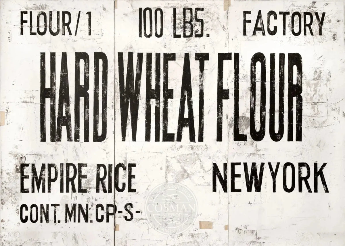 Hochwertiges Poster „New York Wheat“ von Cosman-Photocollection, mit weißem Rand, 29,7x21 cm, Stadtbild und Weizenmuster.