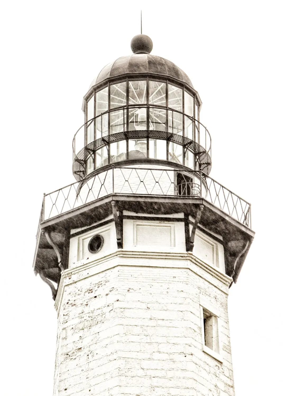 Schwarz-Weiß-Poster Hamptons Montauk Leuchtturm, von Cosman-Photocollection, 21x29,7 cm, A4 Druck mit weißem Rand