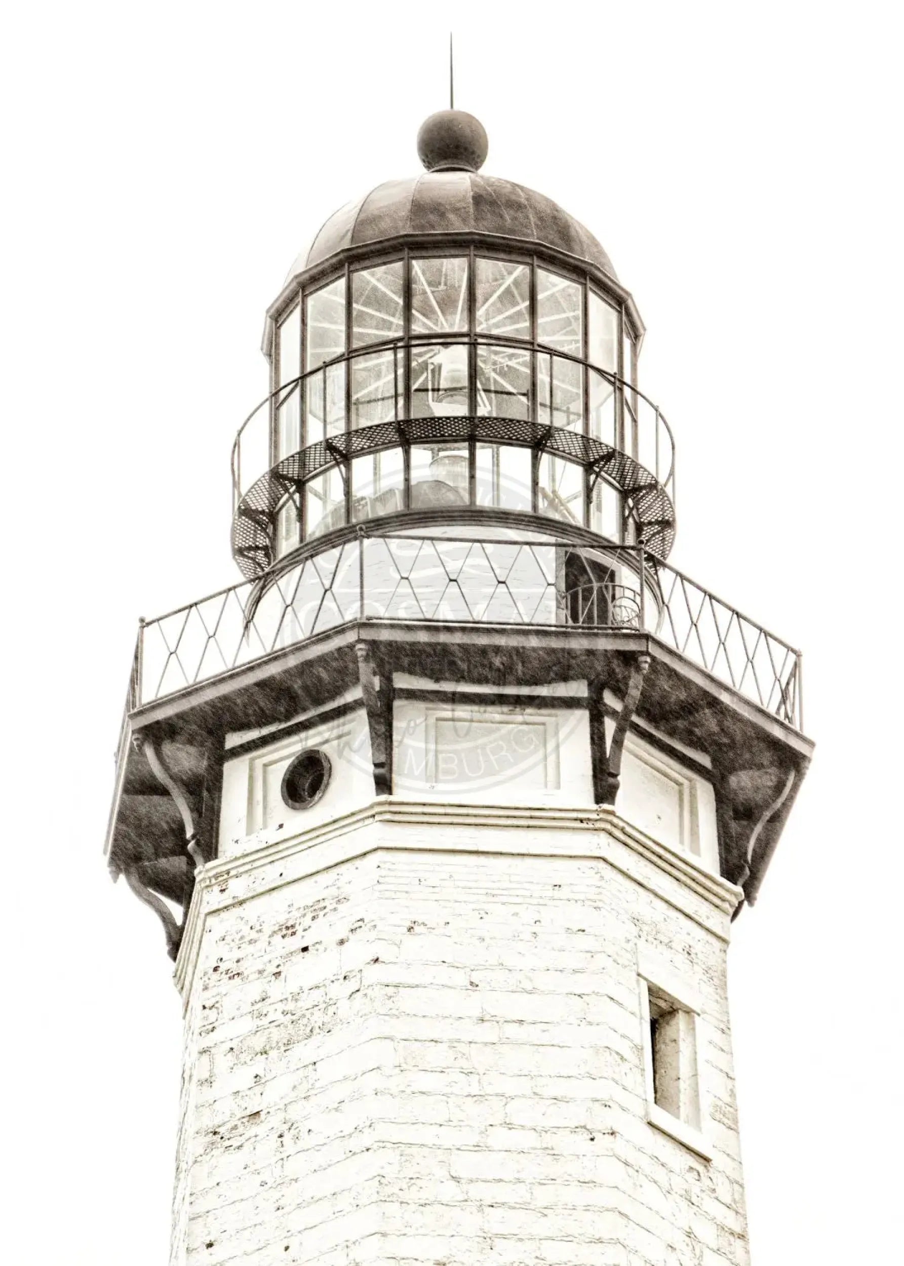 Schwarz-Weiß-Poster Hamptons Montauk Leuchtturm, von Cosman-Photocollection, 21x29,7 cm, A4 Druck mit weißem Rand