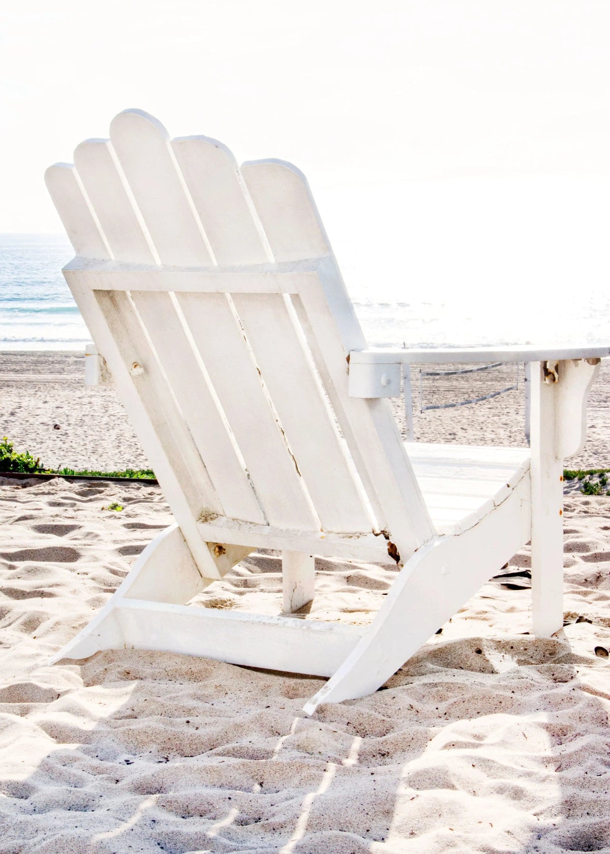 Schwarz-Weiß-Poster Kalifornien Deckchair von Cosman-Photocollection, A4-Größe, mit weißem Rand, dekoratives Bild.