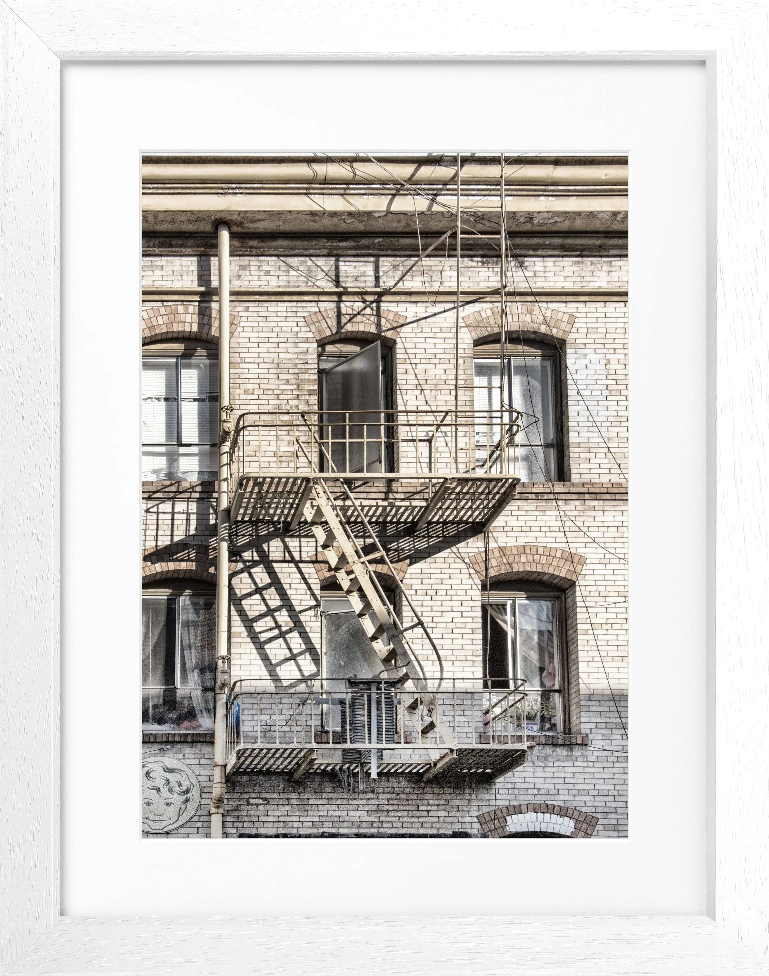 Poster mit Rahmen ’Feuertreppen’ San Francisco SF38