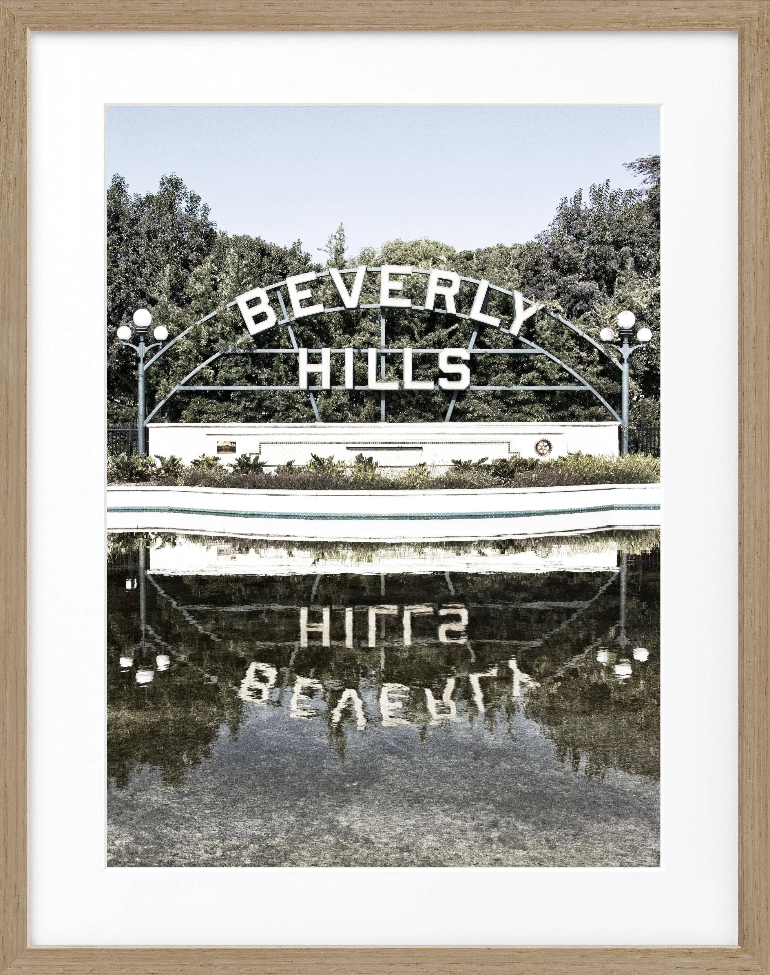 Poster mit Rahmen Kalifornien Beverly Hills Sign HW08