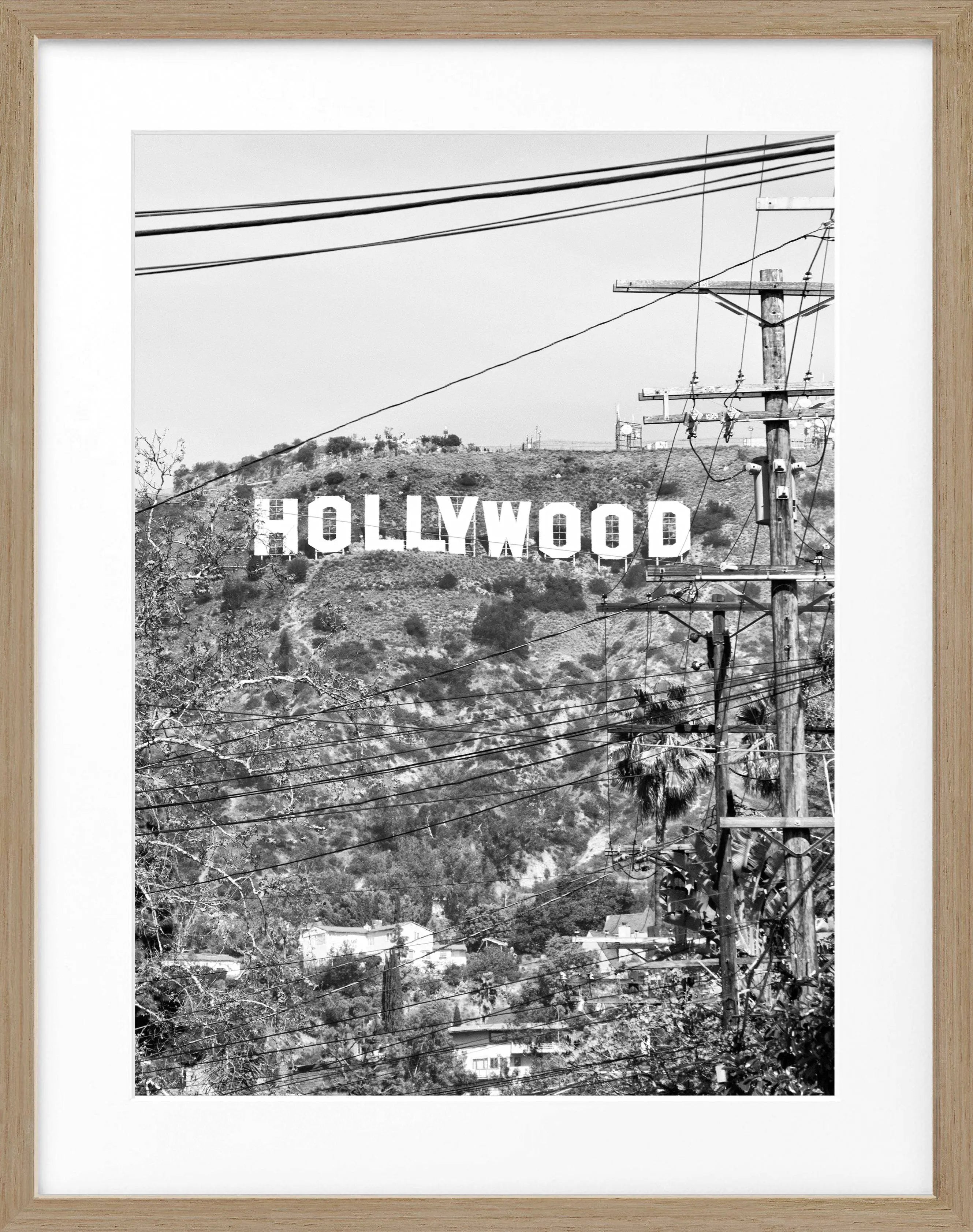 Poster mit Rahmen Kalifornien Hollywood ’Sign’ HW11