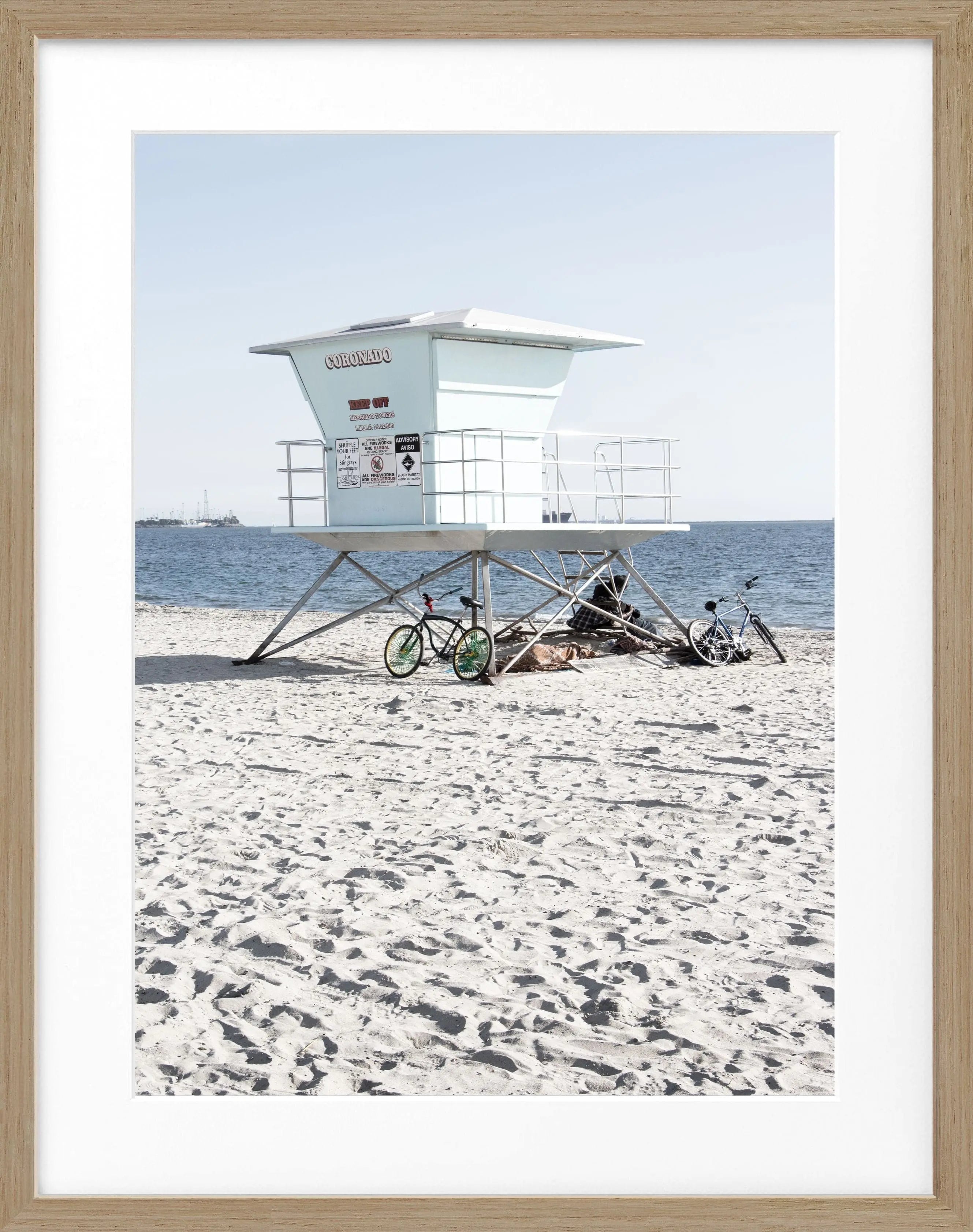 Poster mit Rahmen Kalifornien Long Beach ’Lifeguard’ K140