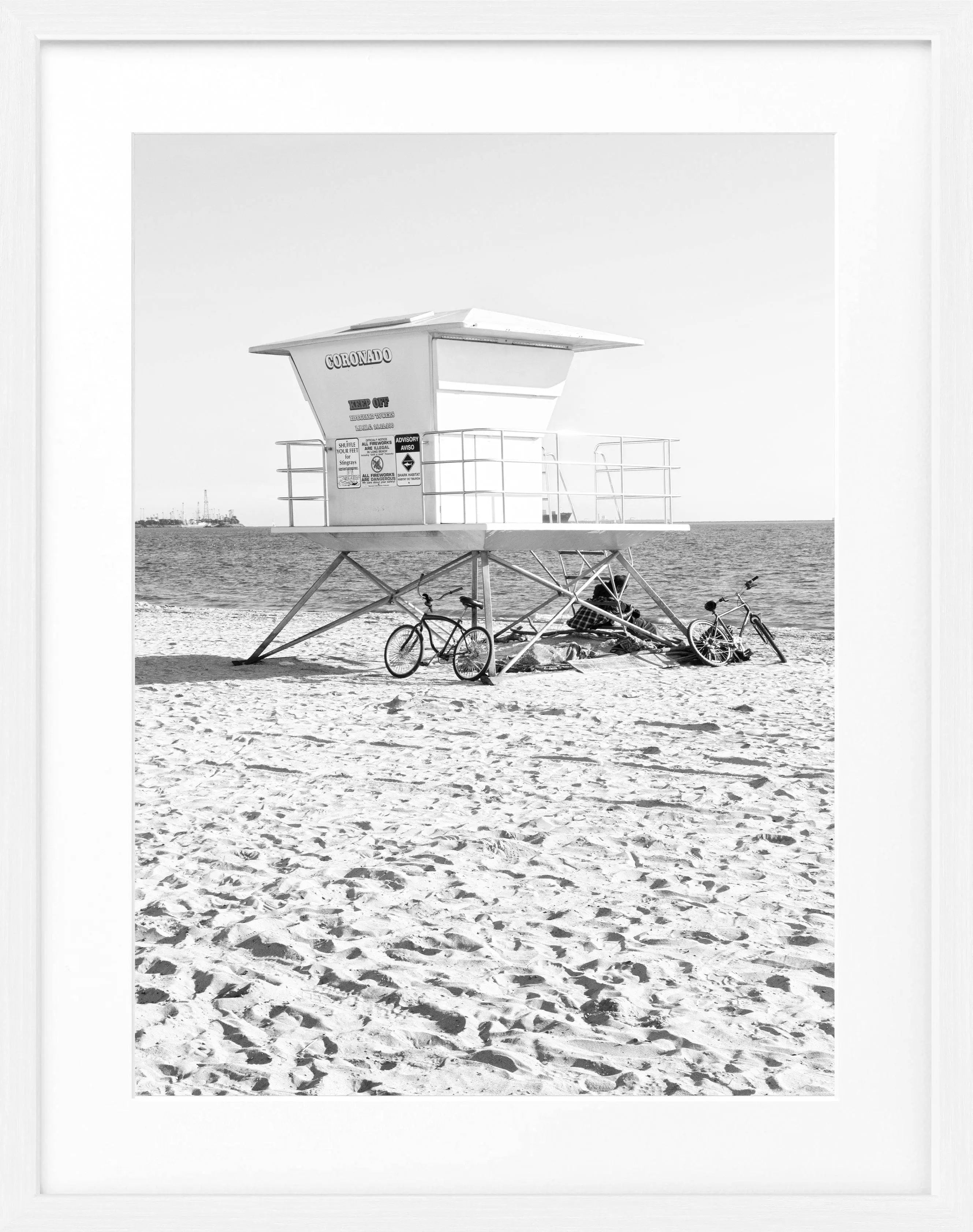 Poster mit Rahmen Kalifornien Long Beach ’Lifeguard’ K140