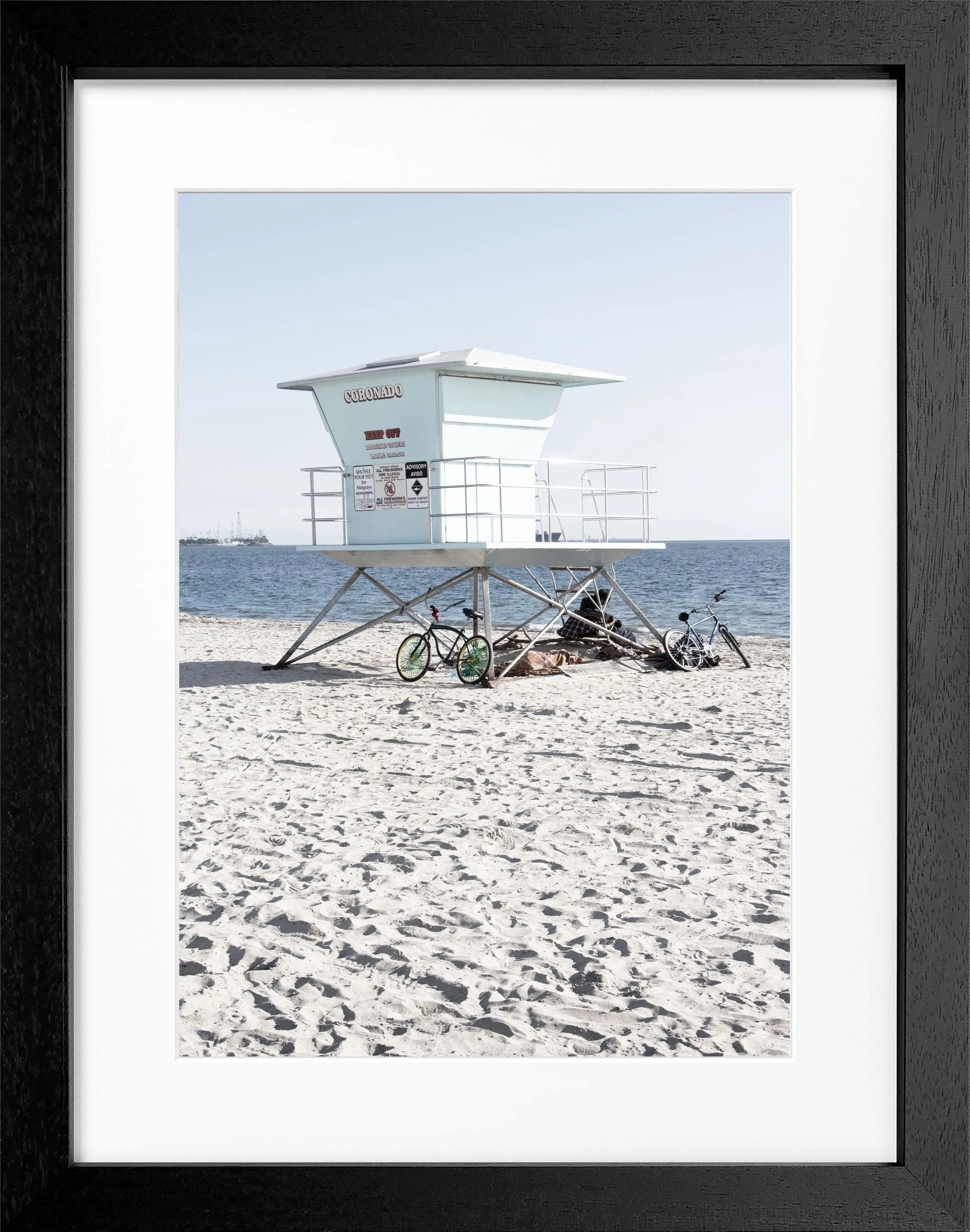 Poster mit Rahmen Kalifornien Long Beach ’Lifeguard’ K140