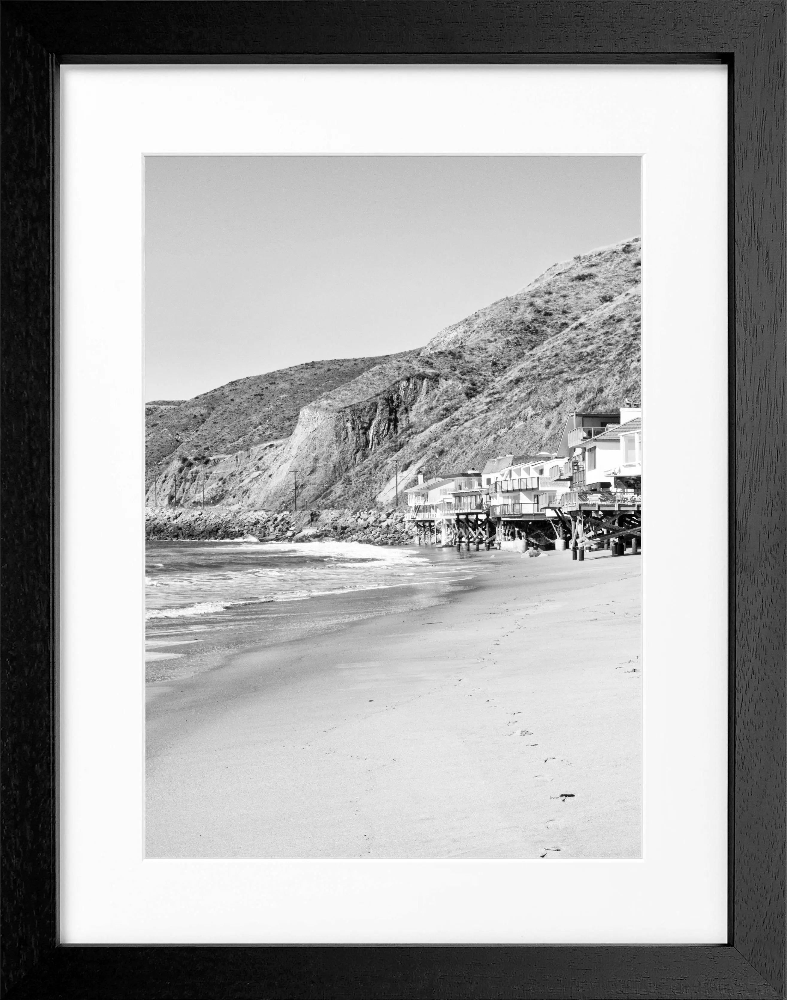 Poster mit Rahmen Kalifornien Malibu ’Beach House’ K58