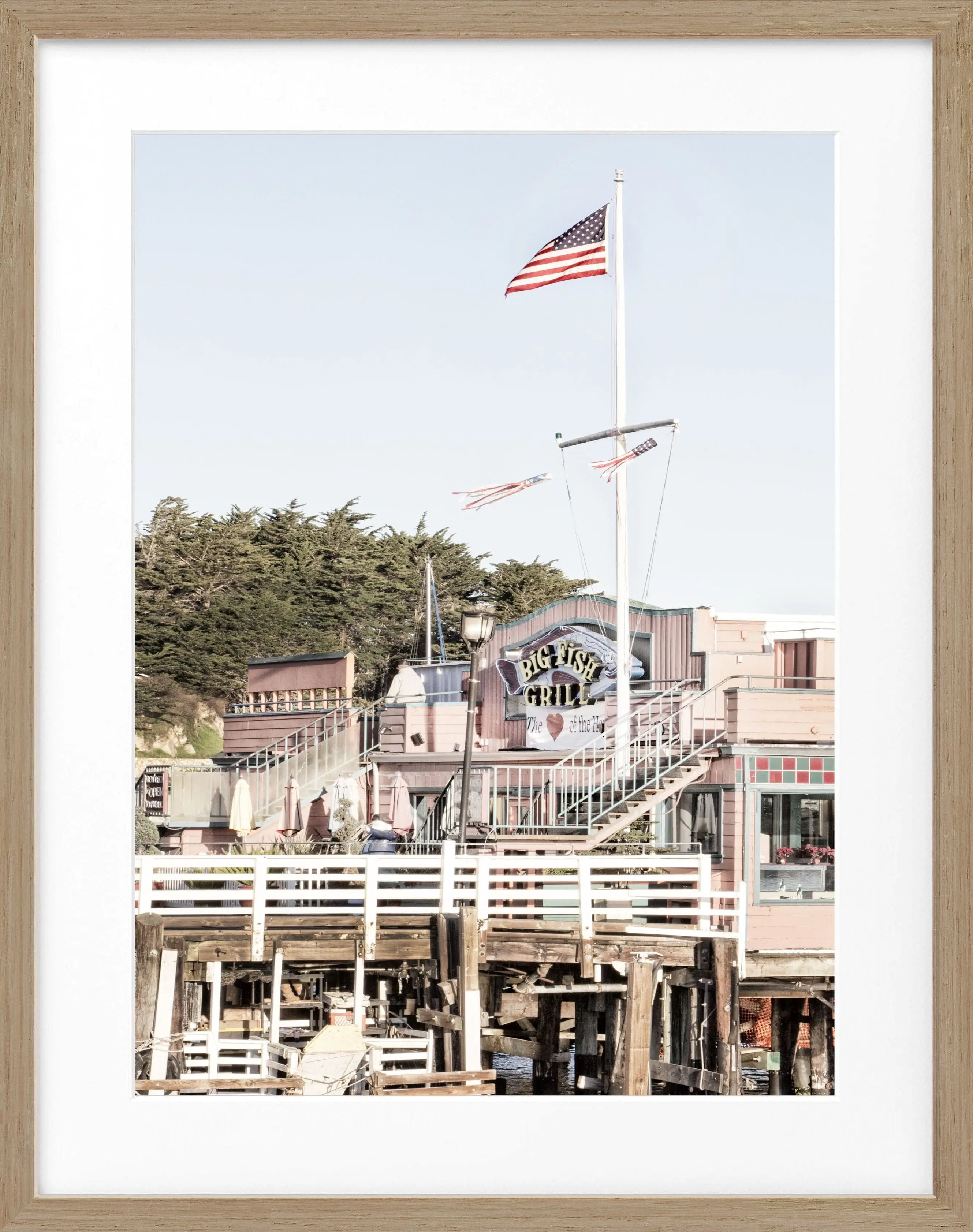 Poster mit Rahmen Kalifornien Monterey K10 - Wandbilder