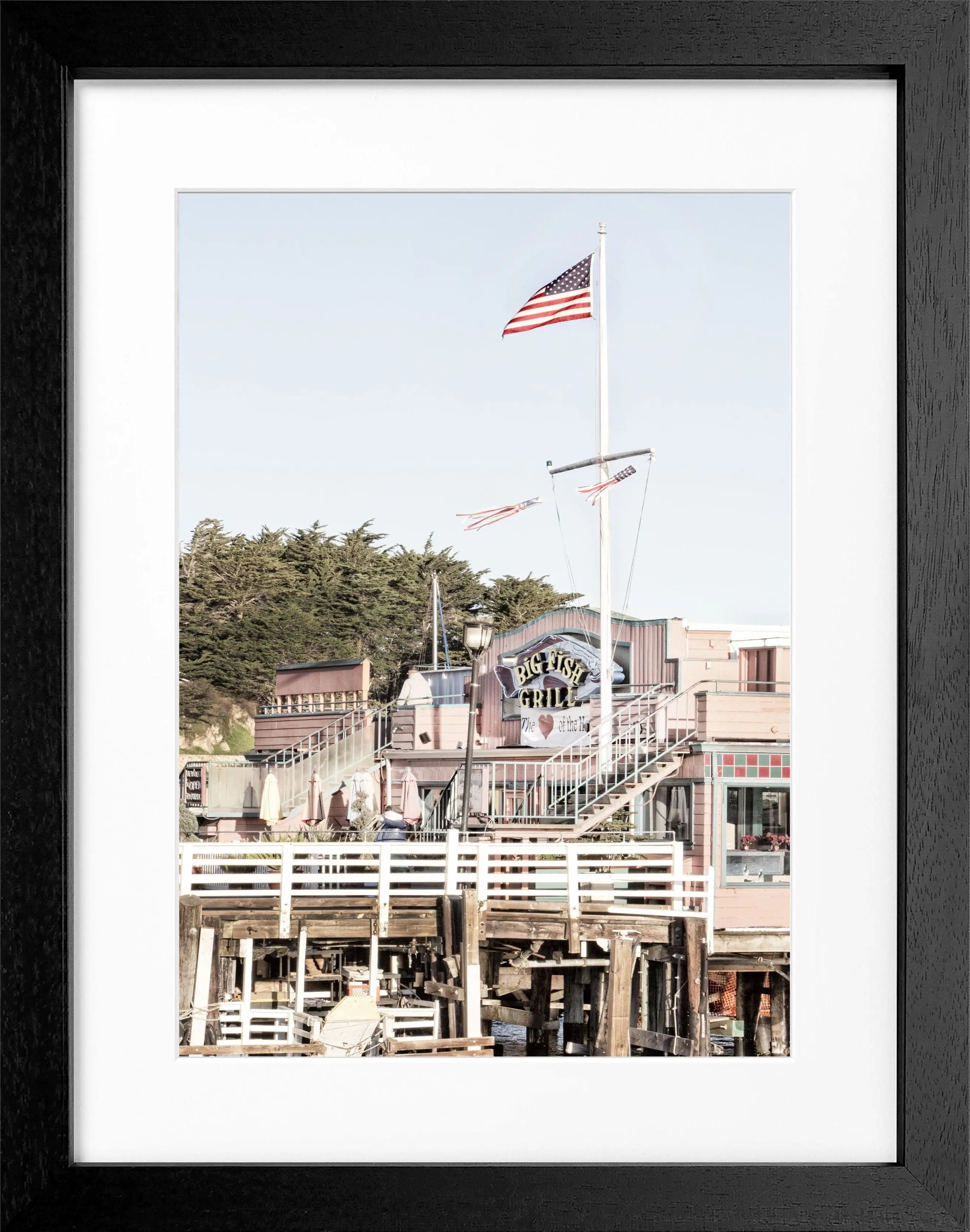 Poster mit Rahmen Kalifornien Monterey K10 - Wandbilder