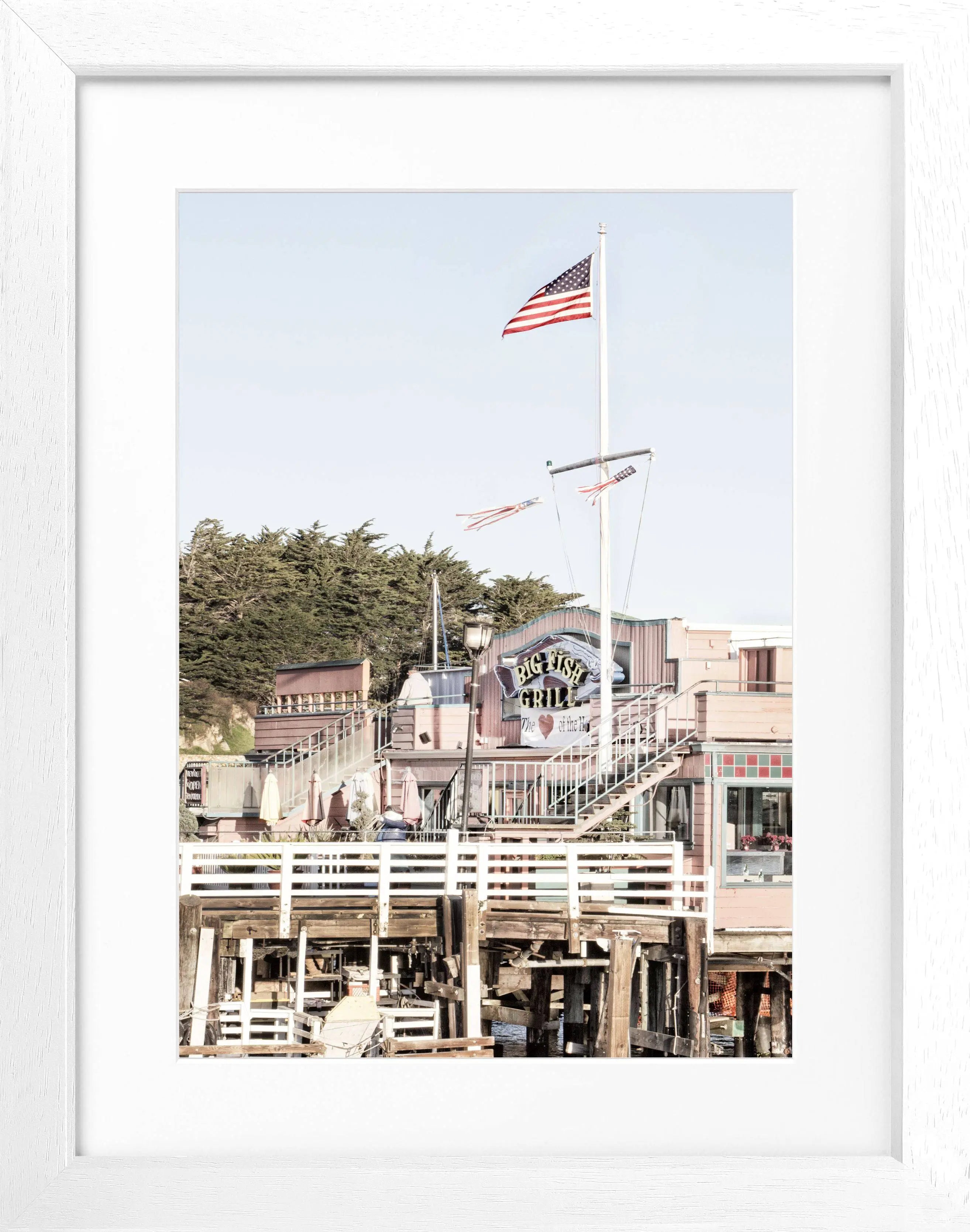 Poster mit Rahmen Kalifornien Monterey K10 - Wandbilder