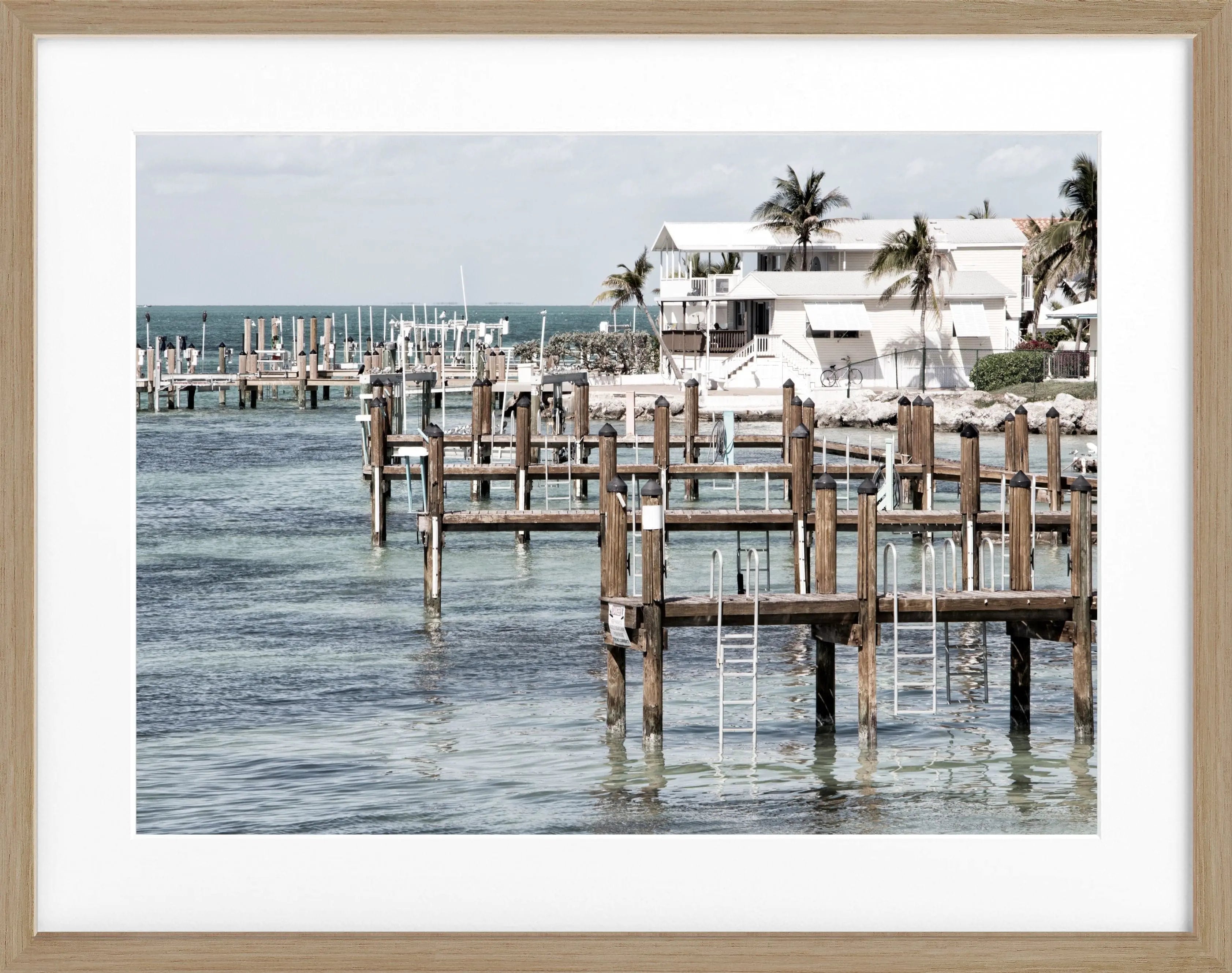 Poster mit Rahmen Florida Keys ’Beach House’ FL04