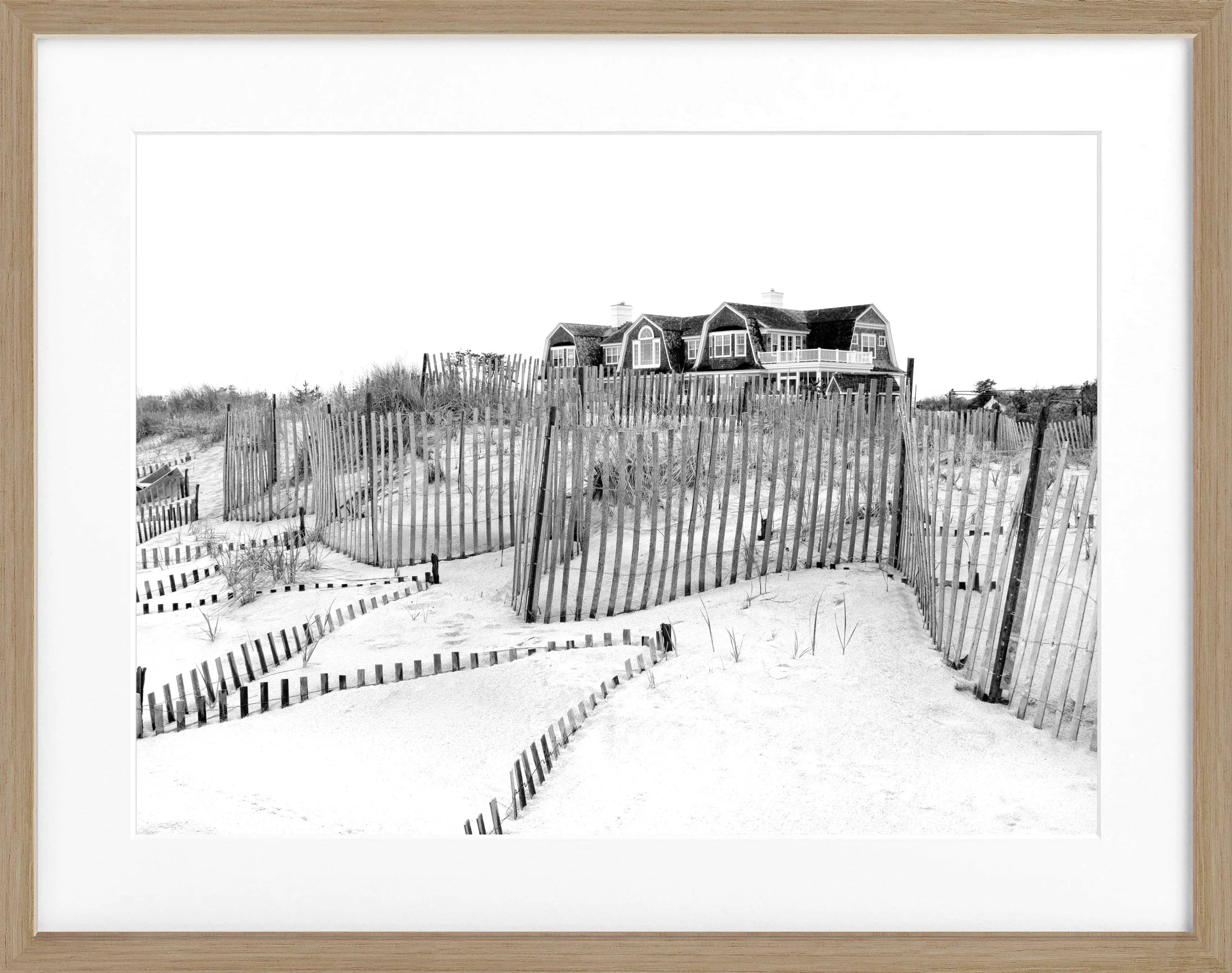 Poster mit Rahmen Hamptons Long Island ’Beach House’ HM32