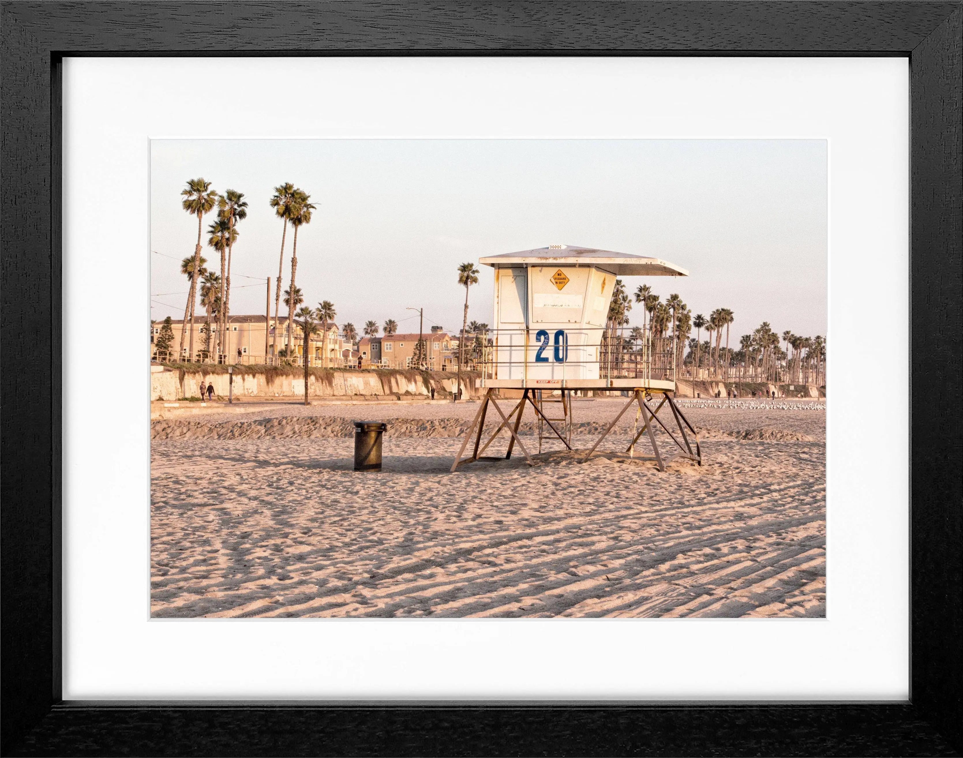 Poster mit Rahmen Kalifornien Huntington Beach ’Lifeguard’