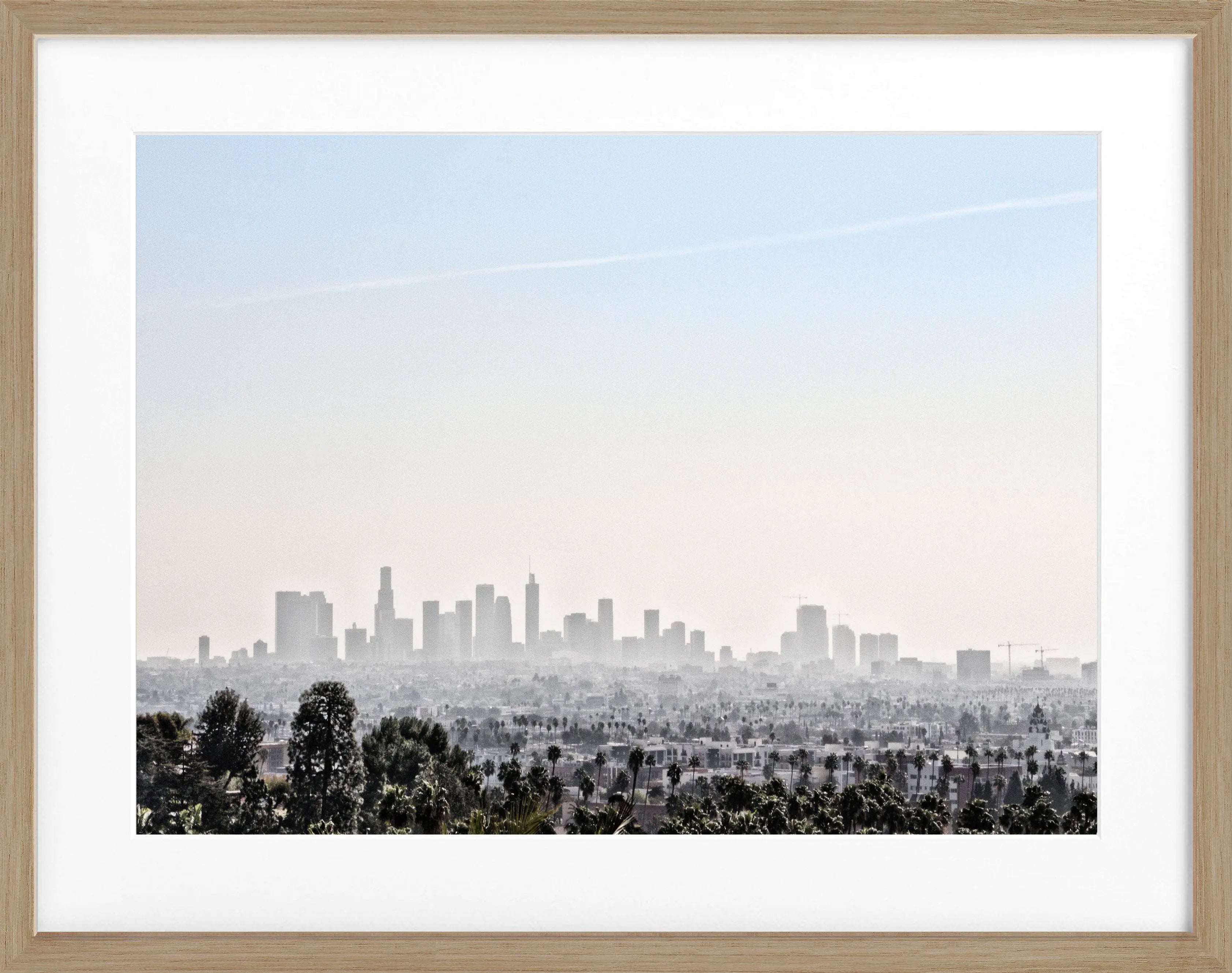 Poster mit Rahmen Kalifornien Los Angeles ’Skyline’ HW10