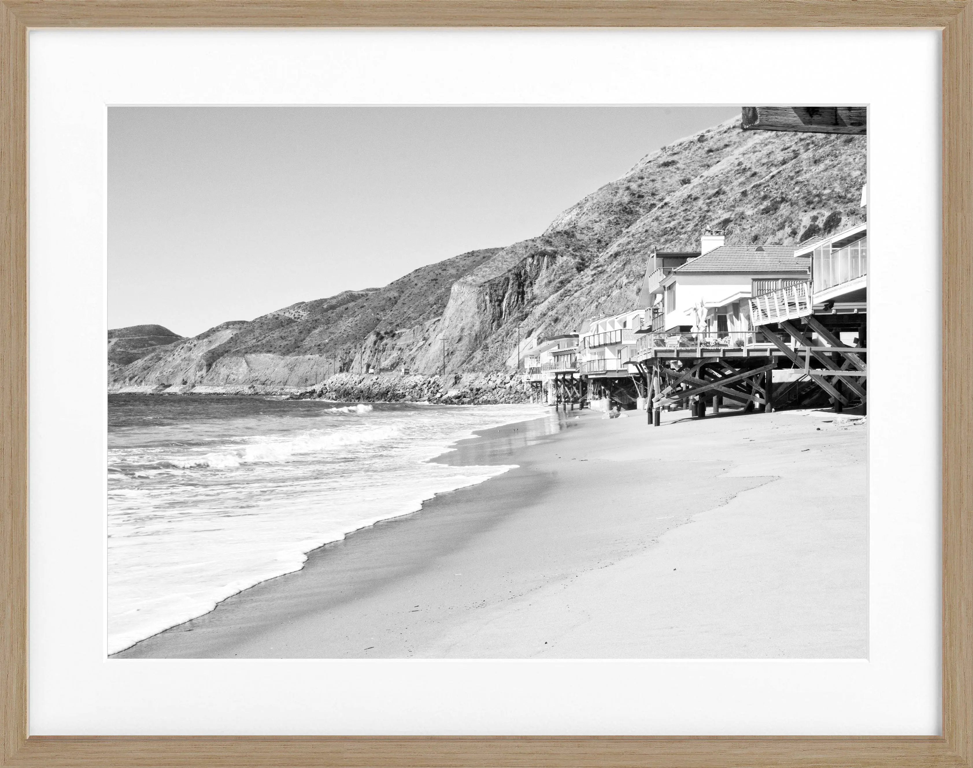 Poster mit Rahmen Kalifornien Malibu ’Beach House’ K57 by Cosman-Photocollection