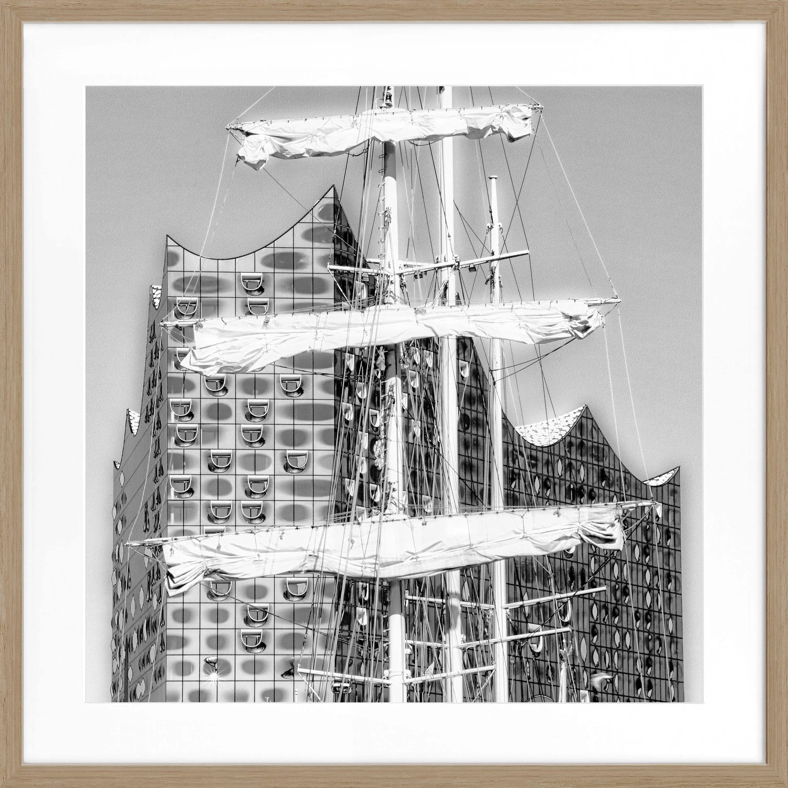 Poster mit Rahmen Hamburg Hafen HH06 - Wandbilder