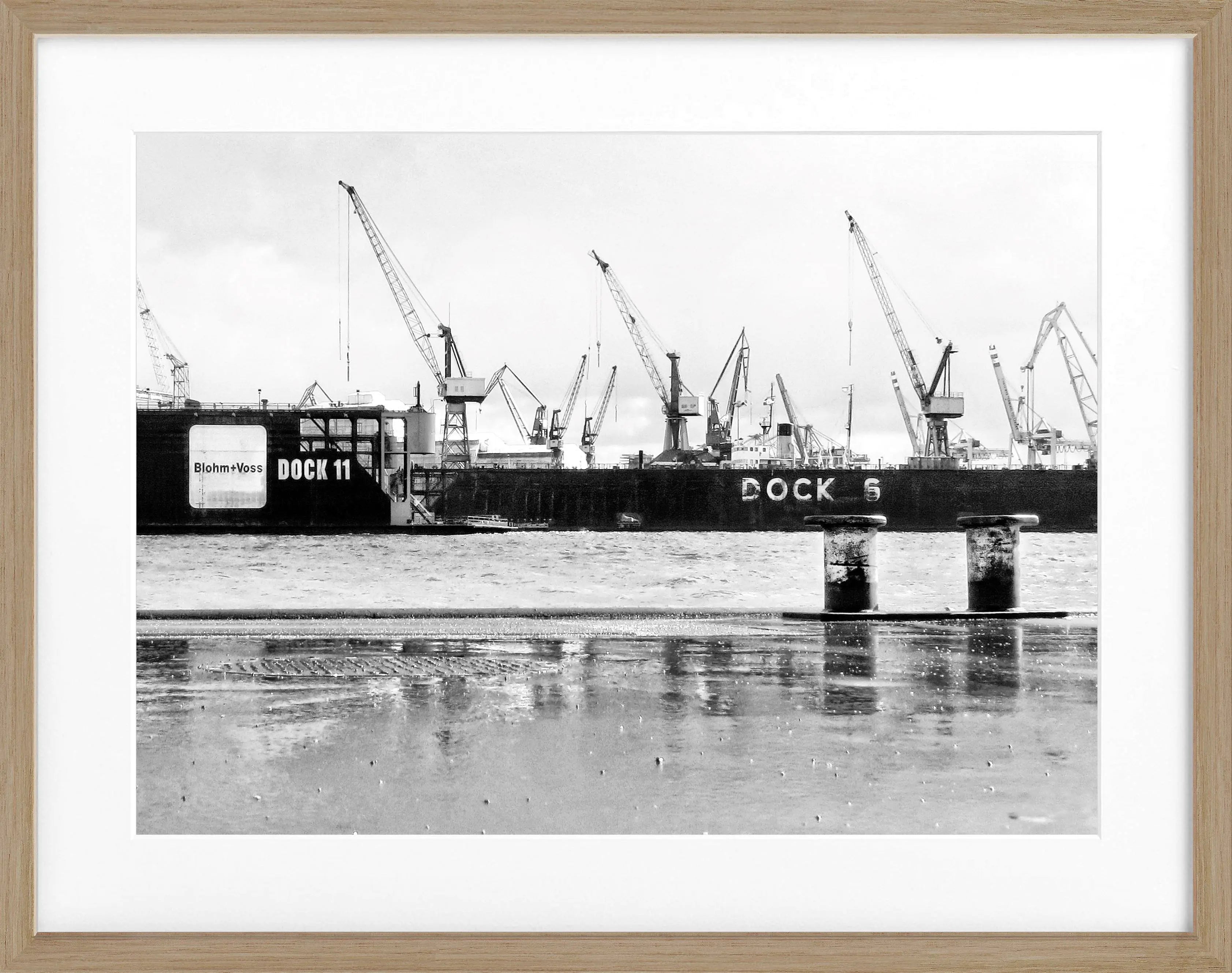 Poster mit Rahmen Hamburg Hafen ’Dock’ HH05C - Wandbilder
