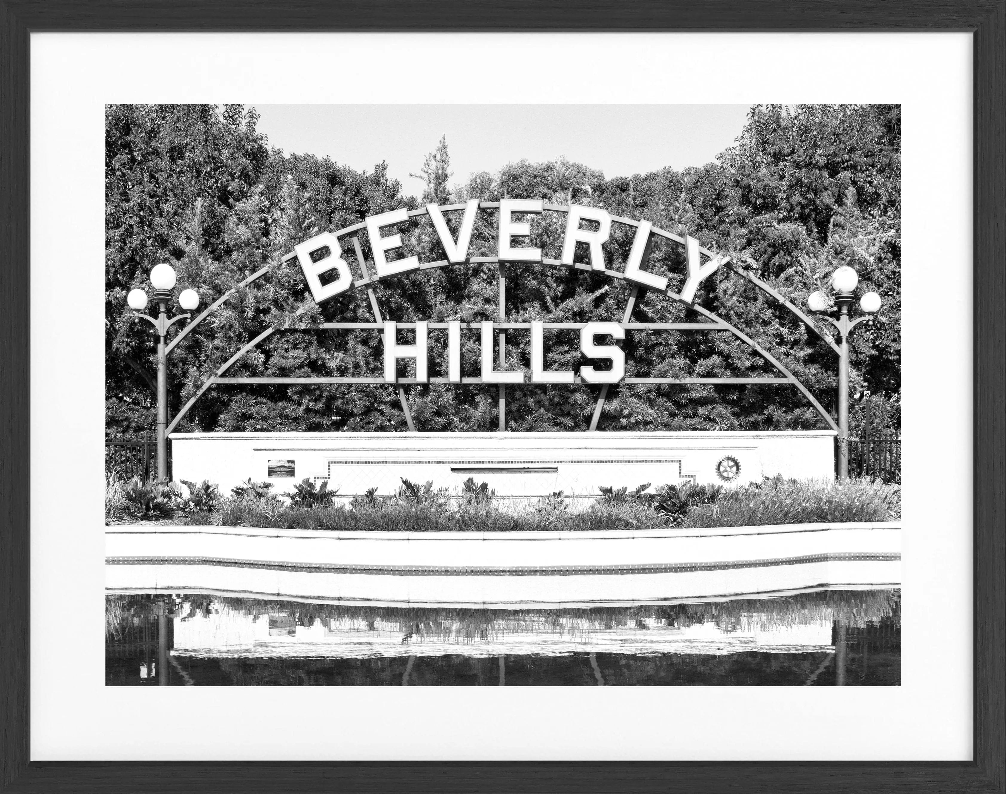Poster mit Rahmen Kalifornien Beverly Hills Sign HW09