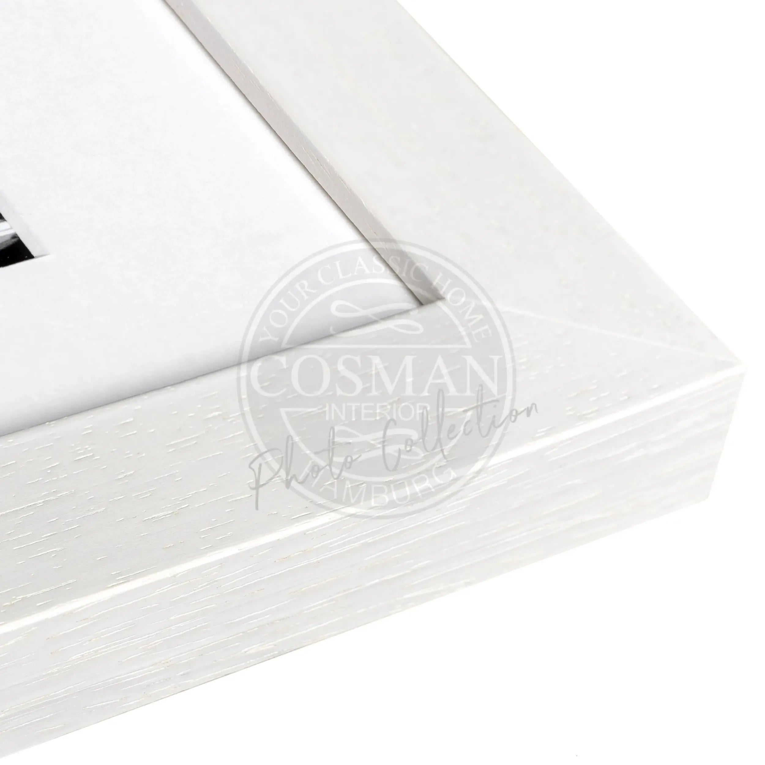Schwarz-weiß Poster mit Rahmen, Hamptons Long Island ’Beach’, Cosman-Photocollection, quadratisch, 55x55cm, Strandmotiv