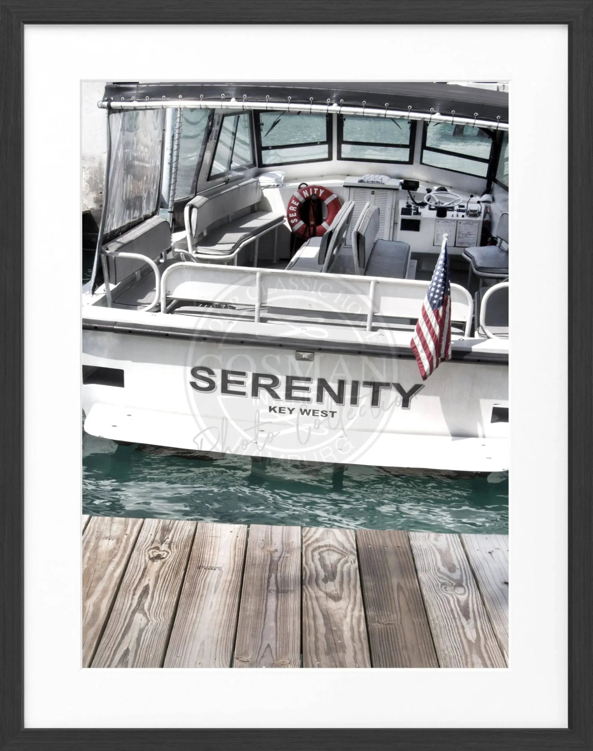 Poster mit Rahmen Florida Key West ’Boat’ FL25 by Cosman-Photocollection