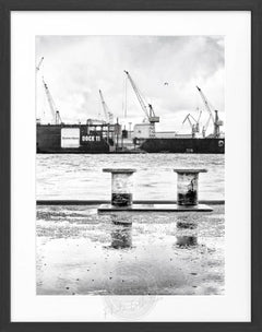 Fotografía enmarcada del puerto de Hamburgo, Muelle 11 | HH05K
