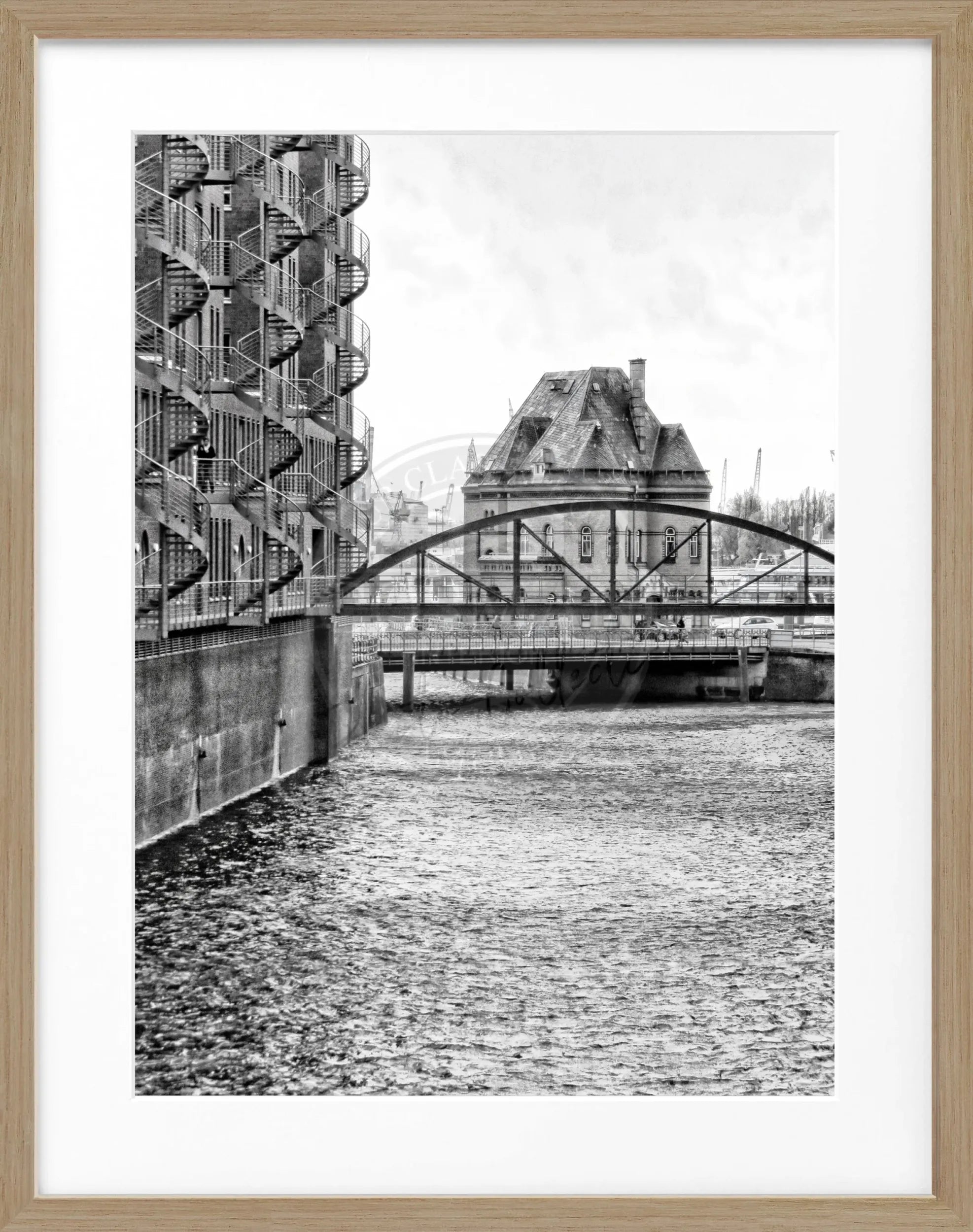 Poster mit Rahmen Hamburg ’Speicherstadt’ HH46C by Cosman-Photocollection