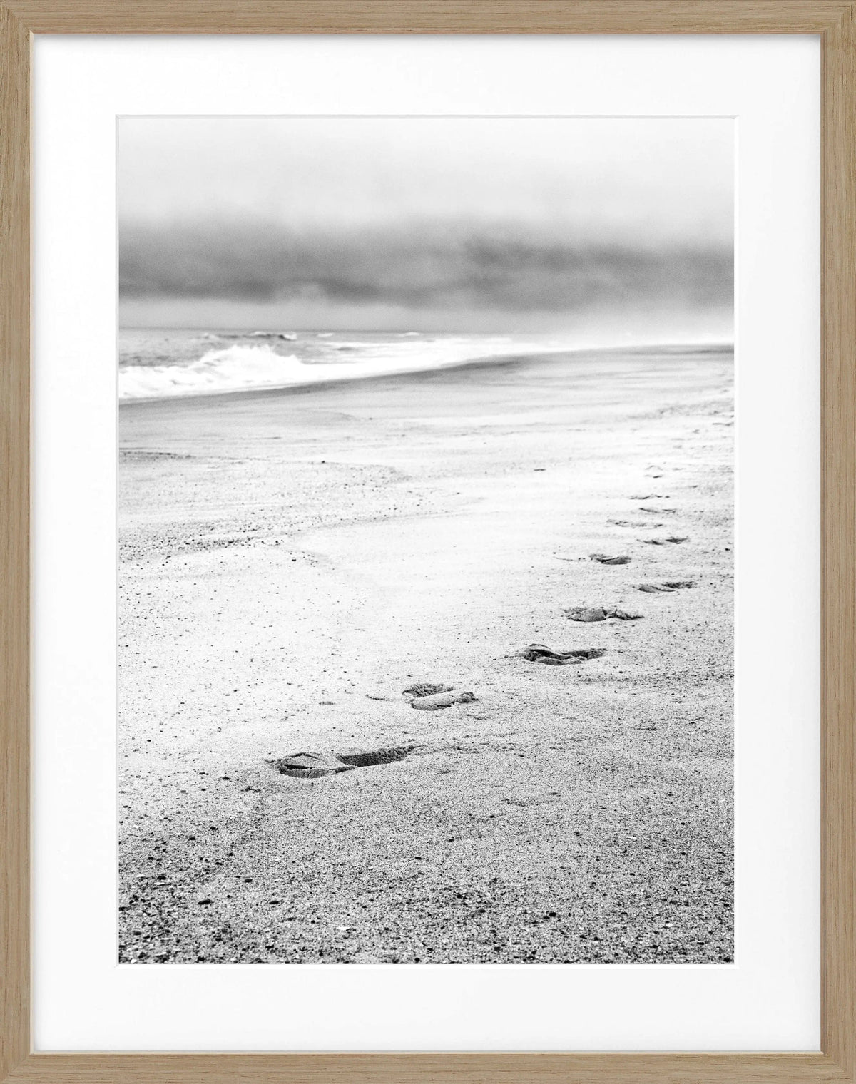 Schwarz-weiß Poster mit Rahmen, Hamptons Long Island ’Beach’ von Cosman-Photocollection, 25x31 cm, maritime Motive
