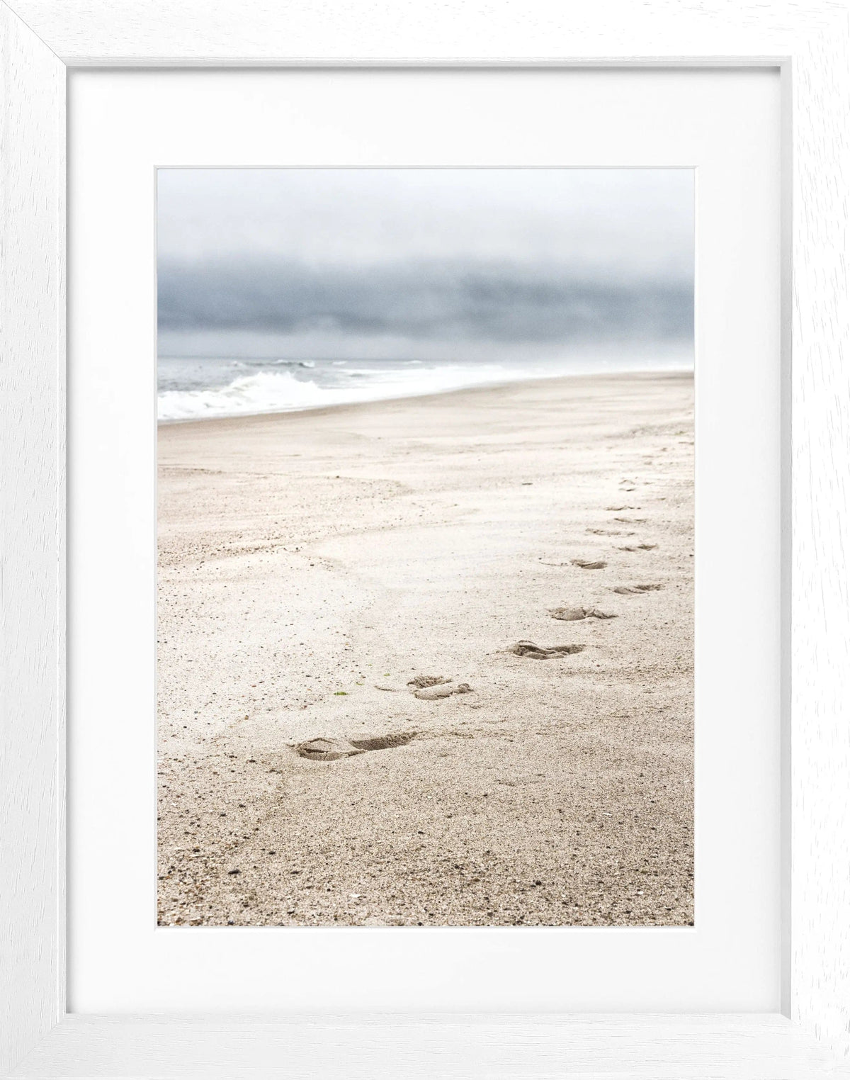 Schwarz-weiß Poster mit Rahmen, Hamptons Long Island ’Beach’ von Cosman-Photocollection, 25x31cm, Meeresküsten-Motiv
