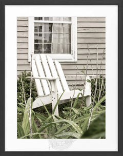 Fotografía enmarcada de una tumbona Hamptons | HM14