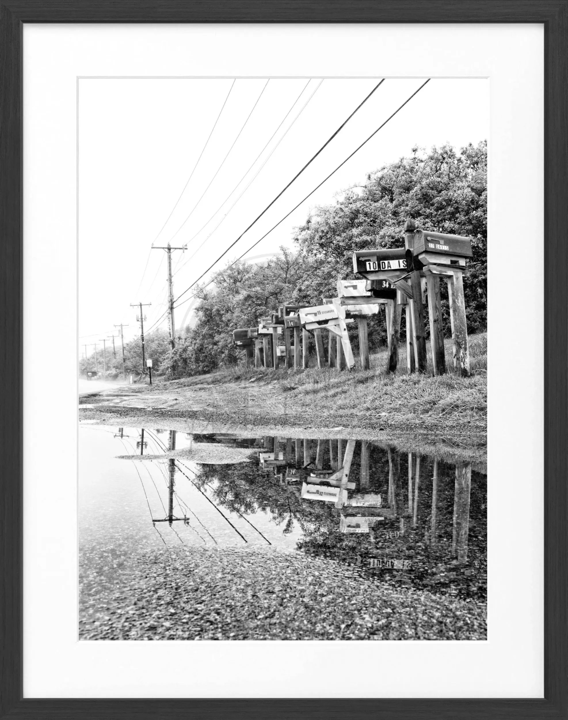 Poster mit Rahmen Hamptons Long Island ’Mailbox’ HM25 by Cosman-Photocollection