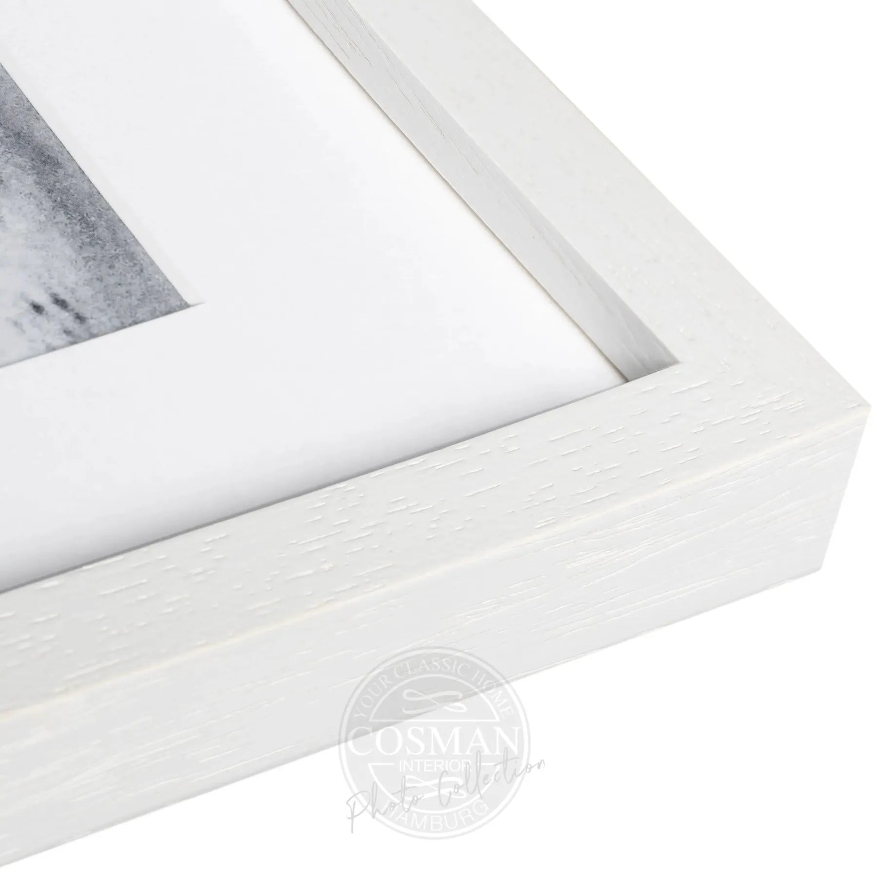 Schwarz-weiß Poster mit Rahmen von Cosman-Photocollection, Kalifornien Pier, 25x31 cm, dekoratives Wandbild