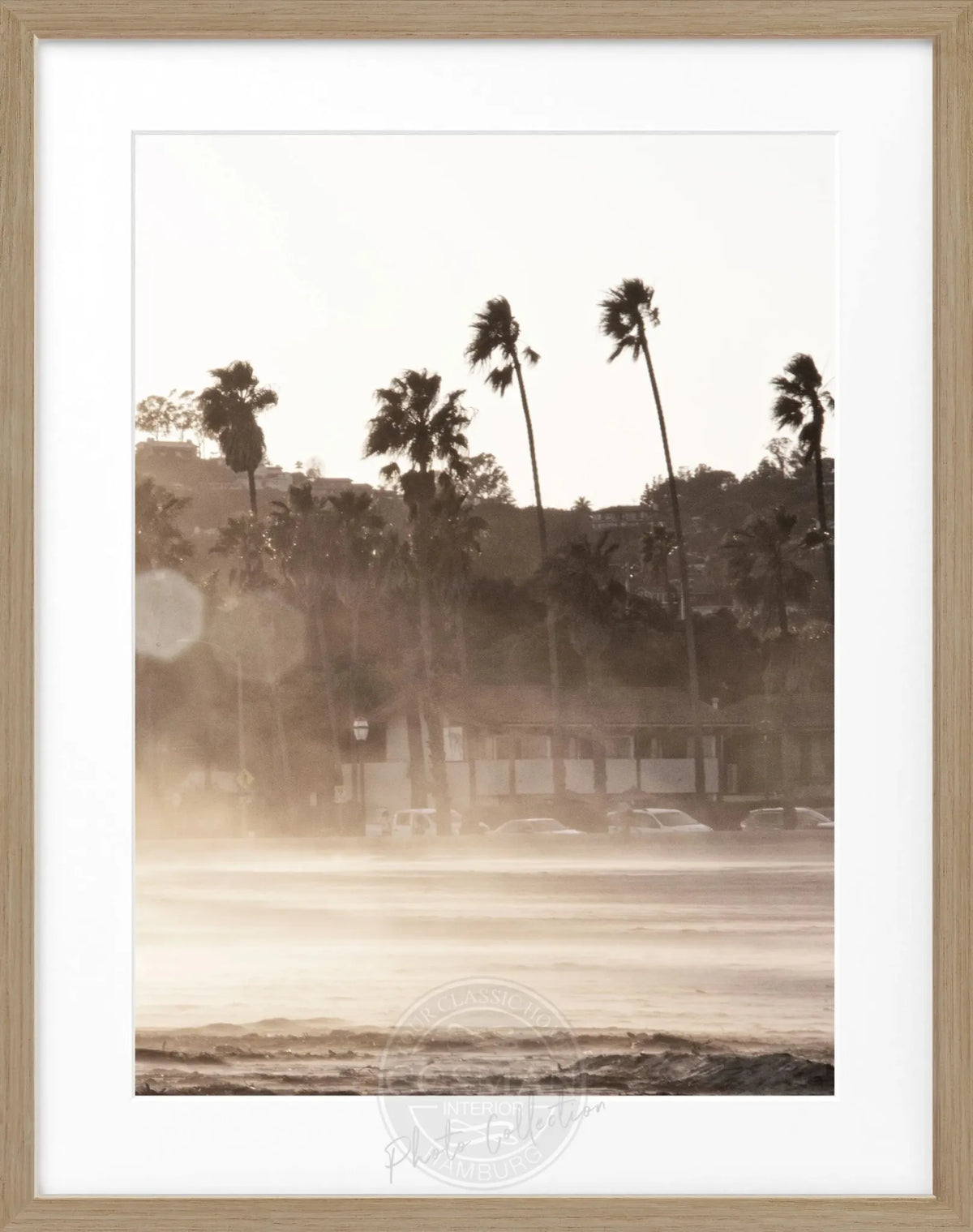Schwarz-weiß Poster mit Rahmen von Santa Barbara, Kalifornien, in der Cosman-Photocollection, 25x31 cm, stilvoll und dekorativ