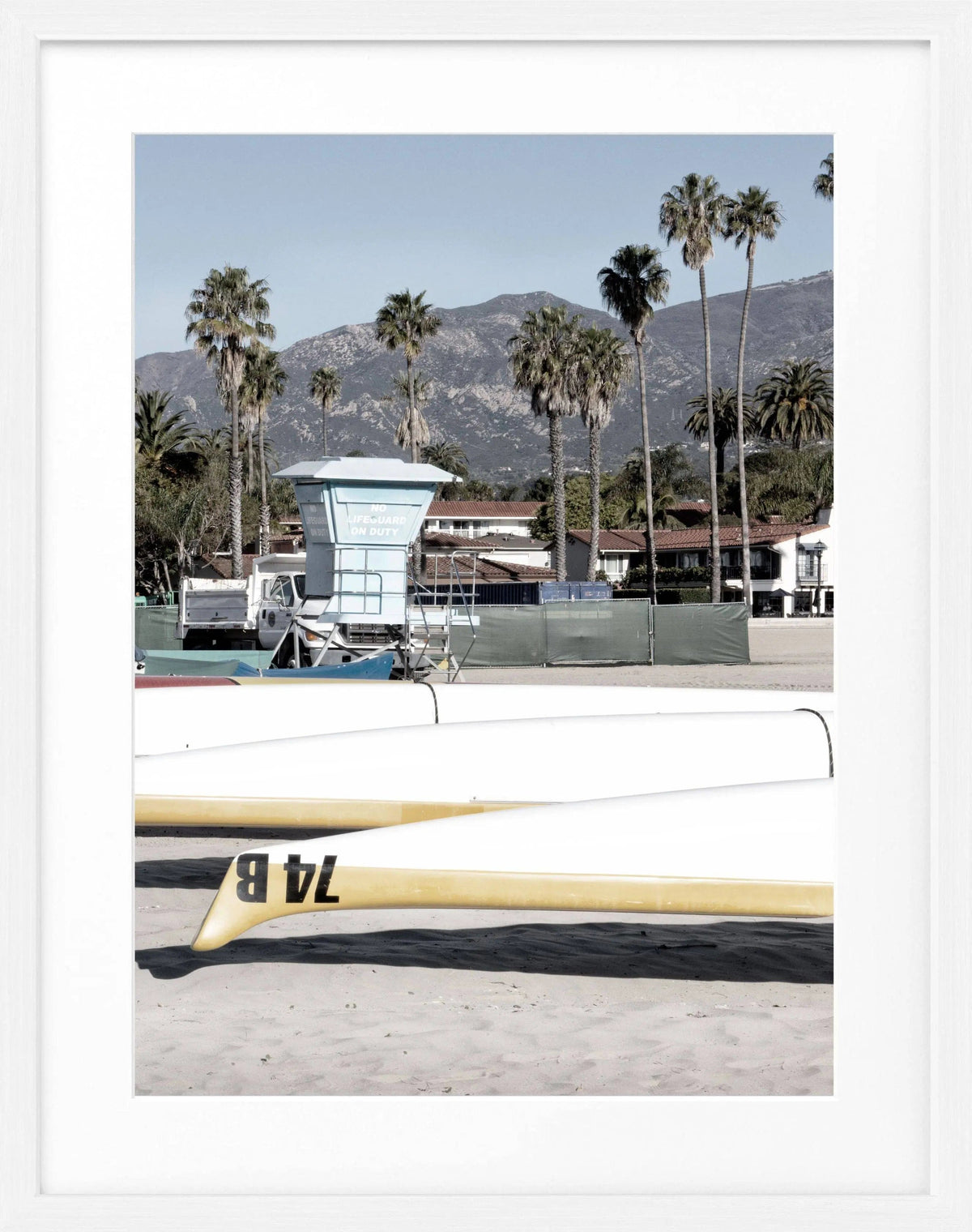 Schwarz-weiß Poster mit Rahmen, Kalifornien Santa Barbara, von Cosman-Photocollection, Maße 25x31 cm, Wanddekoration