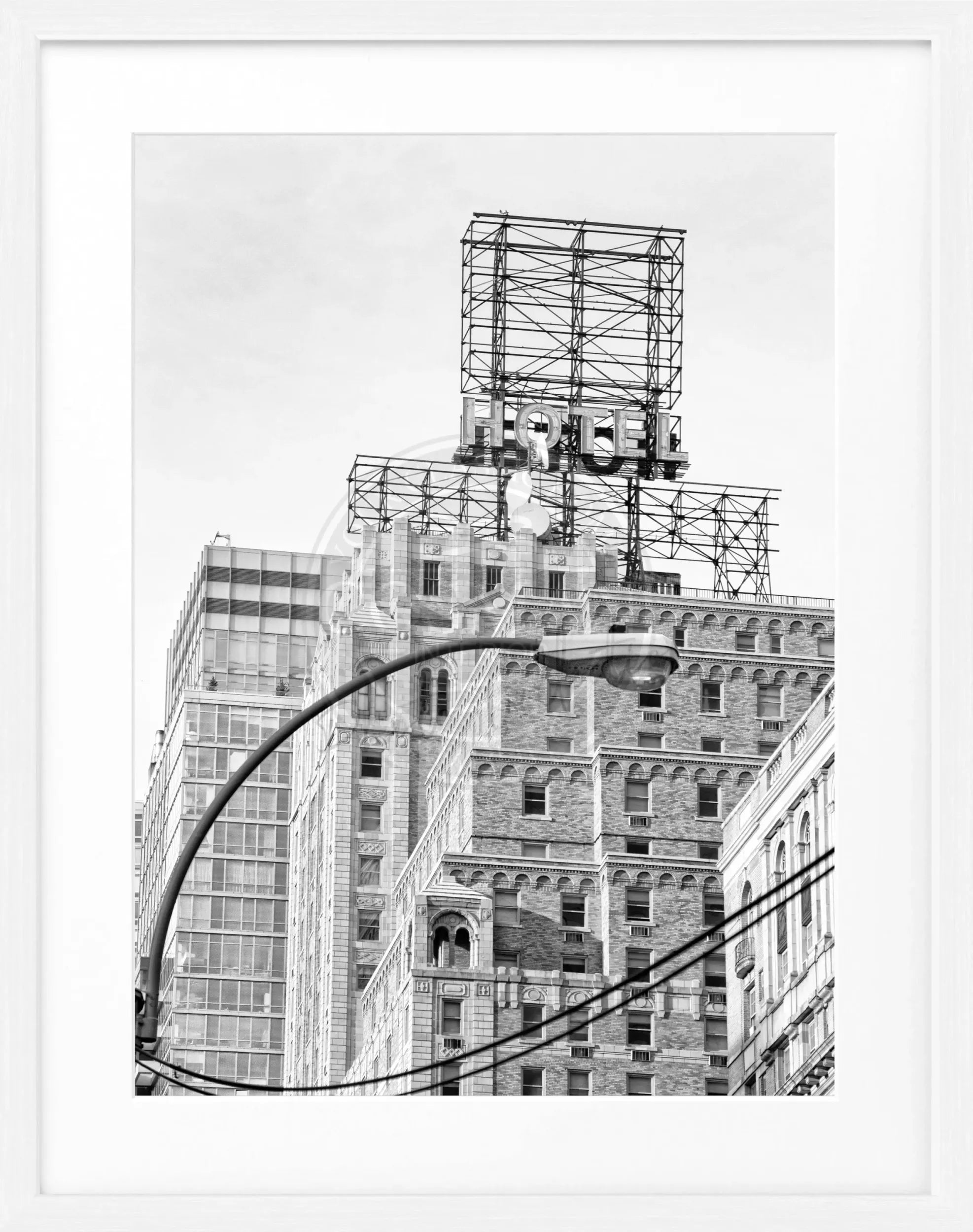 Schwarz-weiß Poster mit Rahmen von Cosman-Photocollection, Motiv von New York, Maße 25x31 cm, stilvoller Wanddekoration